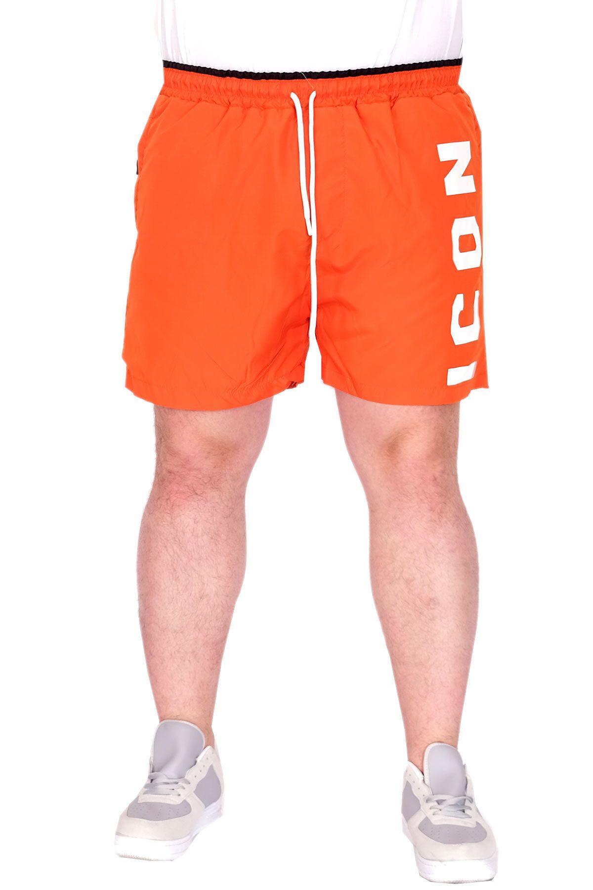 ModeXL Mode XL Büyük Beden Erkek Deniz Şortu ICON U25402 Oranj