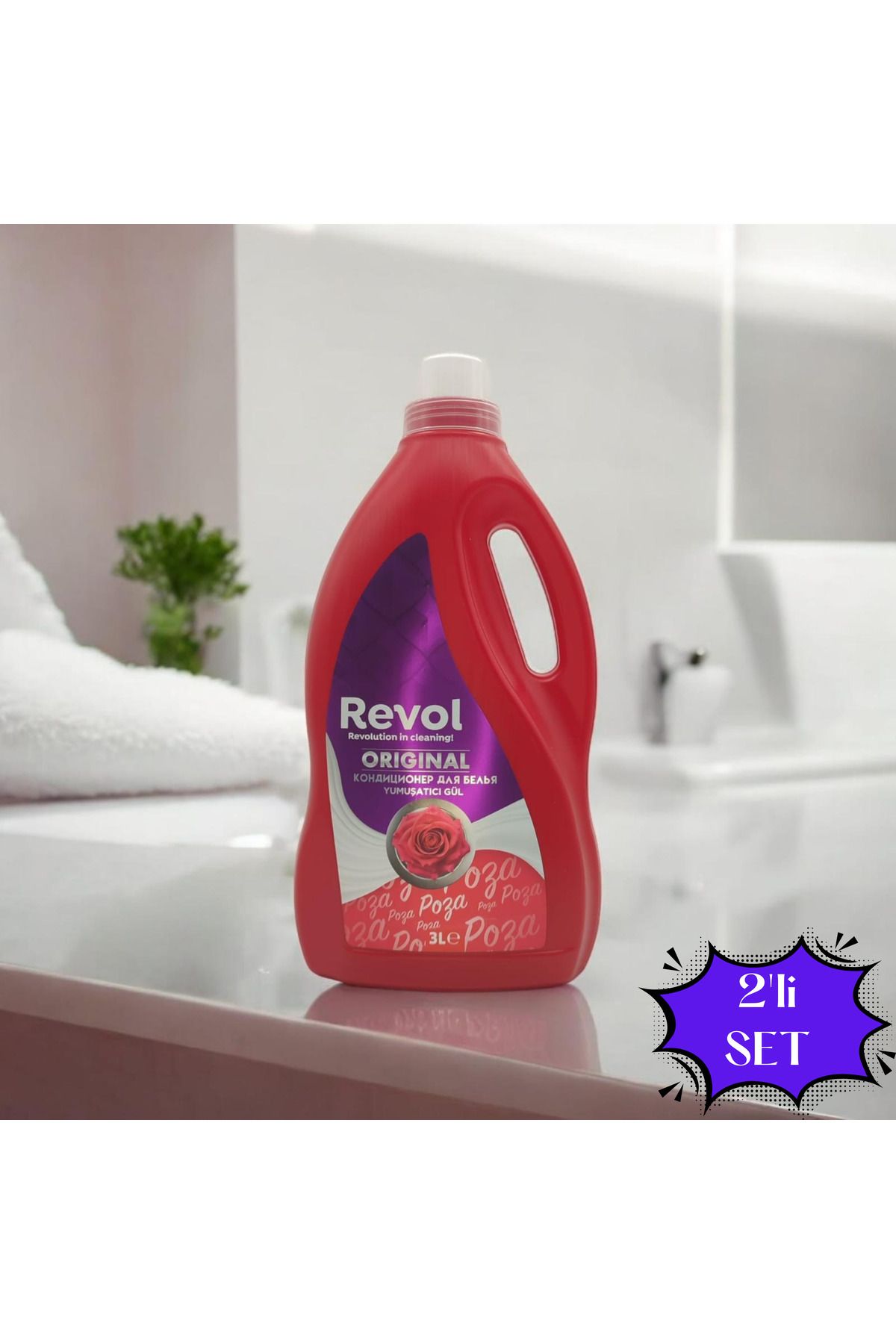 REVOL Çamaşır Yumuşatıcısı Gül Kokulu 2'li Set