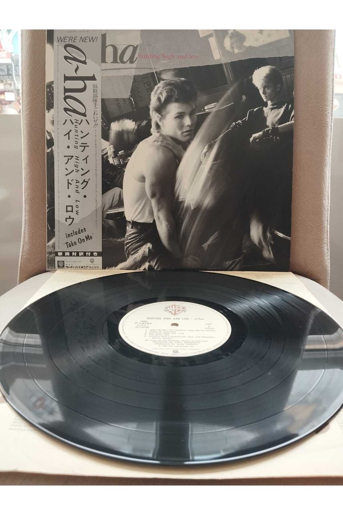 Plakperest a-ha – Hunting High And Low - 1985 Japonya Basım - 33 lük LP Plak Albüm - Obi’li-2.EL