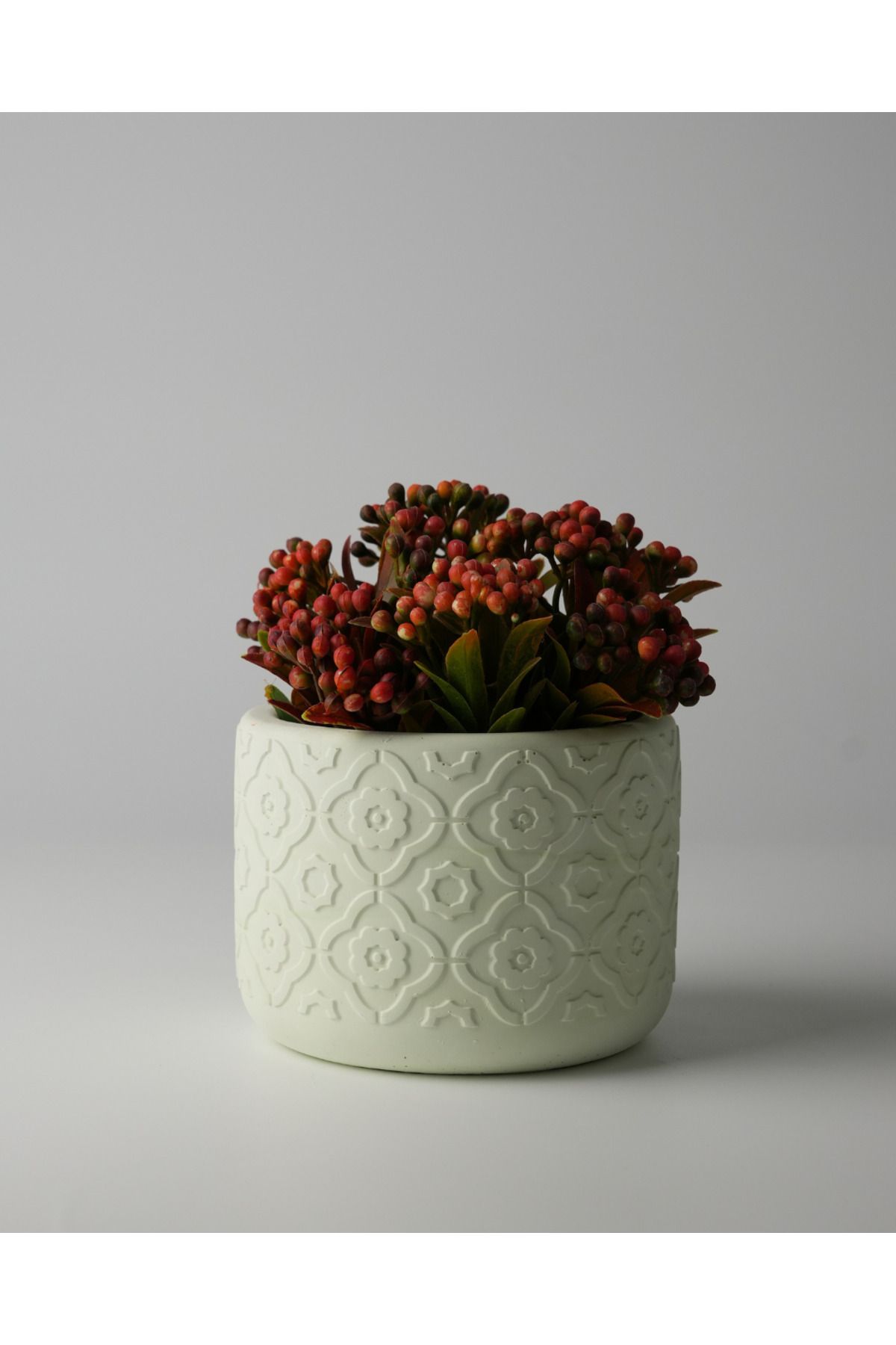 Kaju Creative Dekoratif Beton Saksı - Otantik Çiçek 8x10 0.25L Küçük Boy Saksı