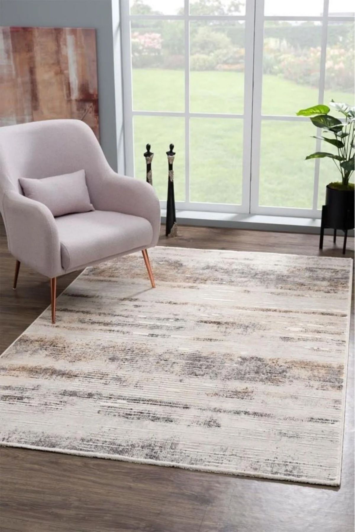 Andromeda ELLİZA POLYESTER MODERN ESKİTME DESENLİ SALON MEKAN ODA HALISI