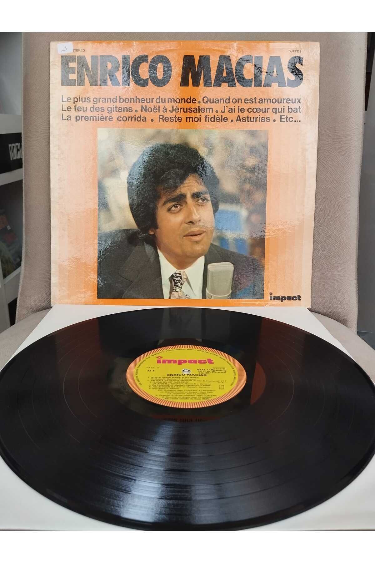 Plakperest ENRICO MACIAS - 1976 Fransa Basım Albüm - 33 lük LP Plak-2.EL