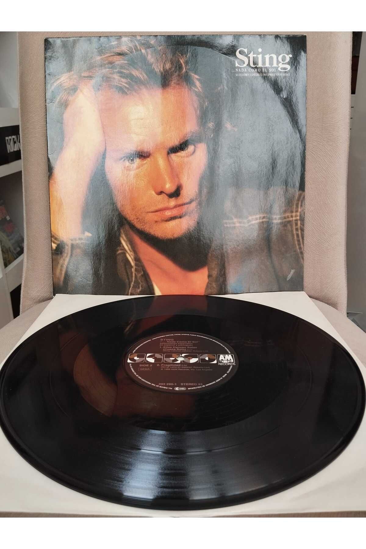 Plakperest Sting – Nada Como El Sol - 1988 Almanya Basım 33 lük Plak - Lp Mini Albüm-2.el