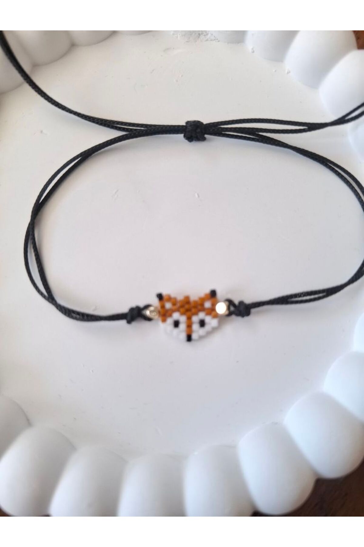 boncuktanseyler El Yapımı Unisex Hayvan Dostlarımız Tilki Makrome Miyuki Boncuk Bileklik
