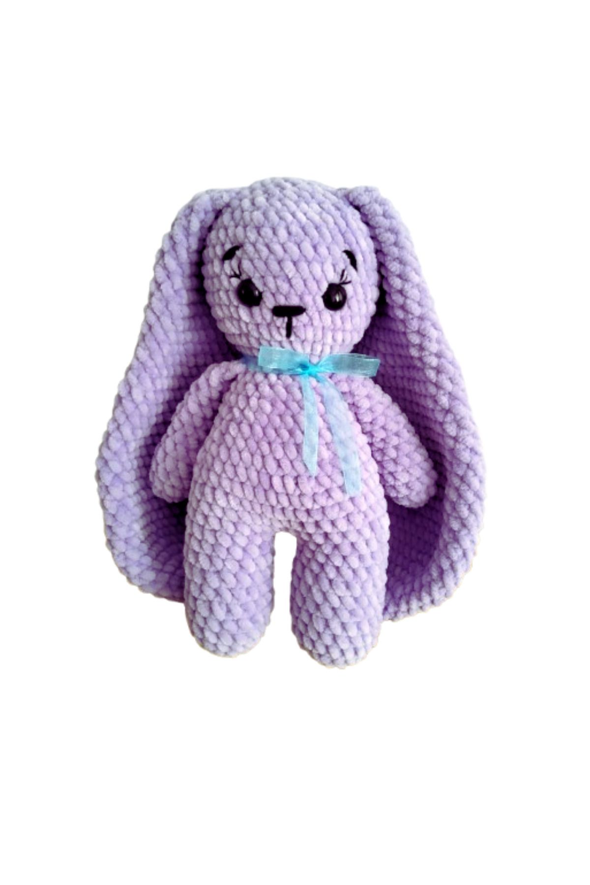 rmys Uzun Kulaklı Sevimli Amigurumi Tavşan - Lila