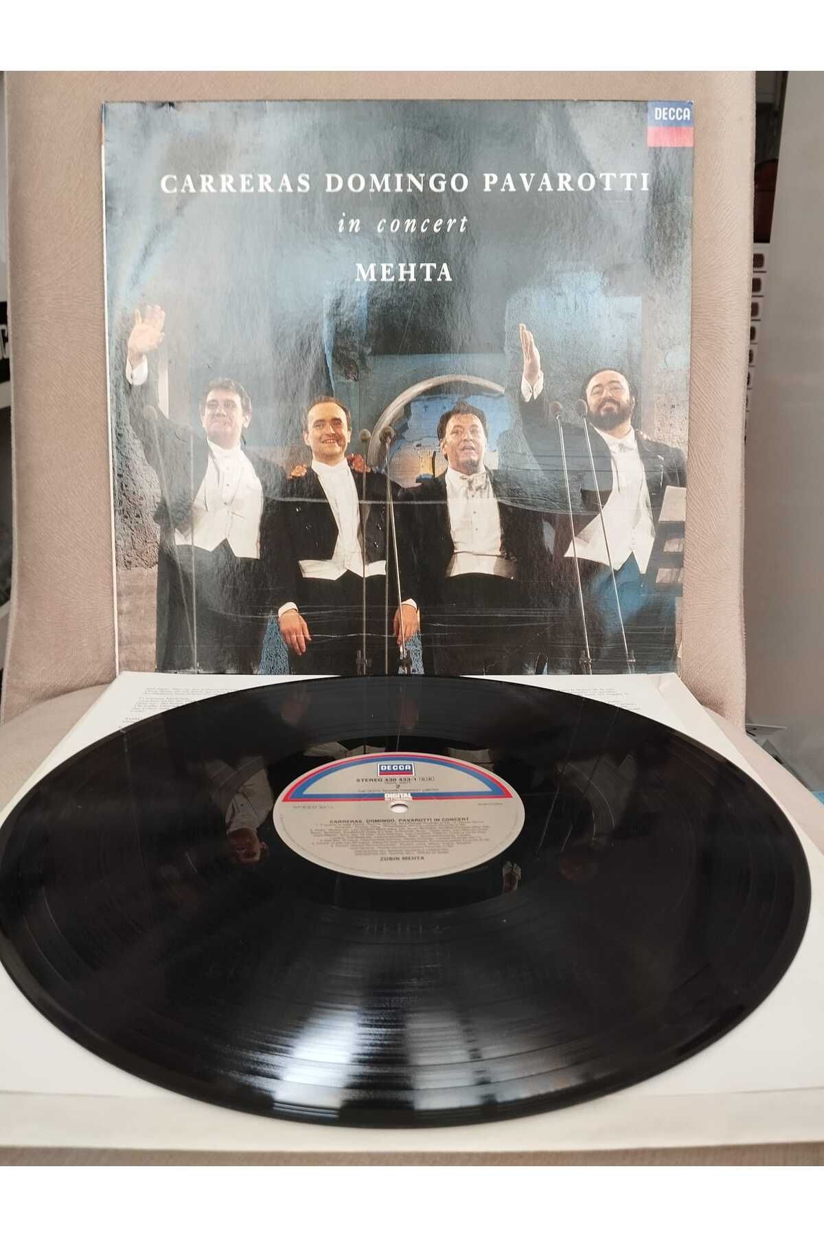Plakperest Carreras , Domingo , Pavarotti , Mehta – In Concert - 1990 Hollanda Basım 33 lük Plak Lp -2.EL