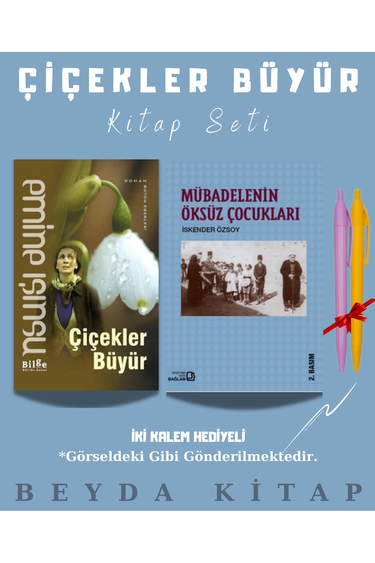 Bilge Kültür Sanat Çiçekler Büyür - Mübadelenin Öksüz Çocukları - Emine Işınsu - Kitap Seti - Kalem Hediyeli