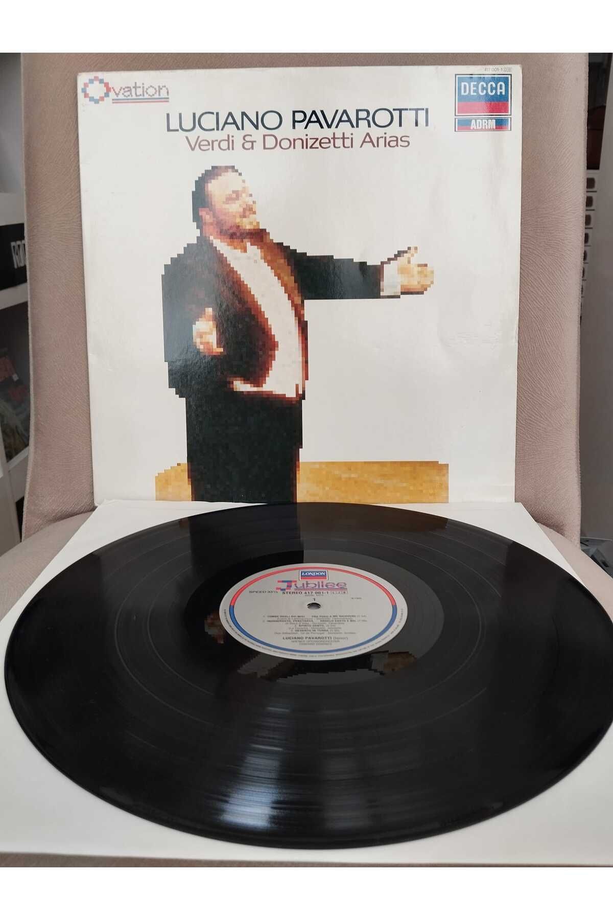 Plakperest Luciano Pavarotti – Verdi & Donizetti Arias - 1986 Hollanda Basım 33 lük Plak - Lp Albüm-2.EL