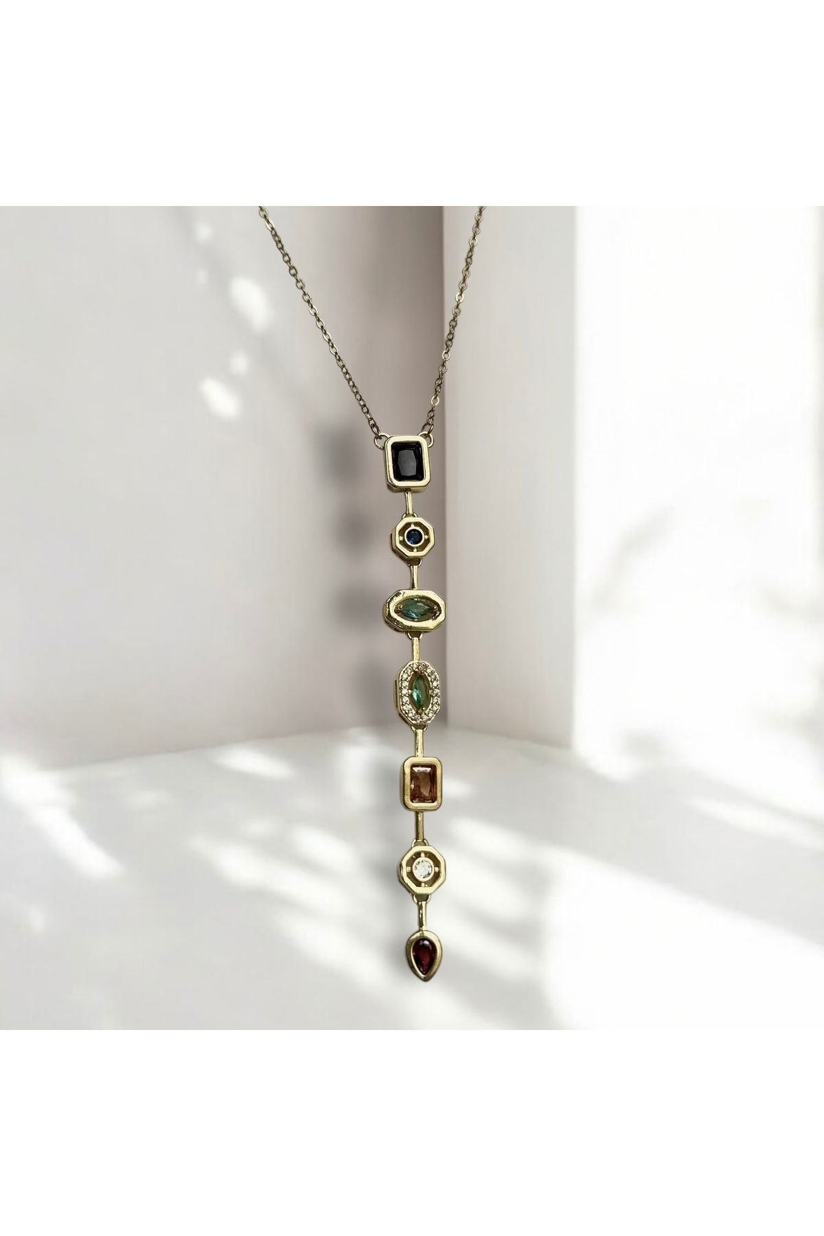 Elifsu Jewelry Renklerin Düşü Çelik Kolye