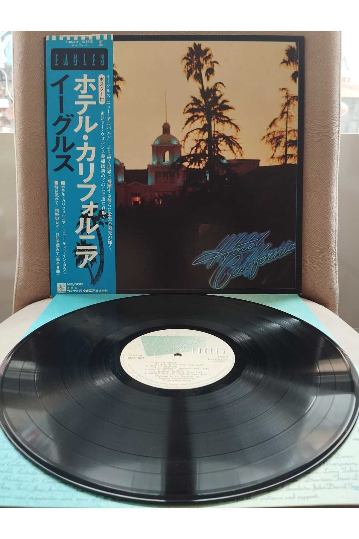 Plakperest Eagles – Hotel California - 1976 Japonya Basım - 33 lük LP Plak Albüm - Obi’li-2.EL