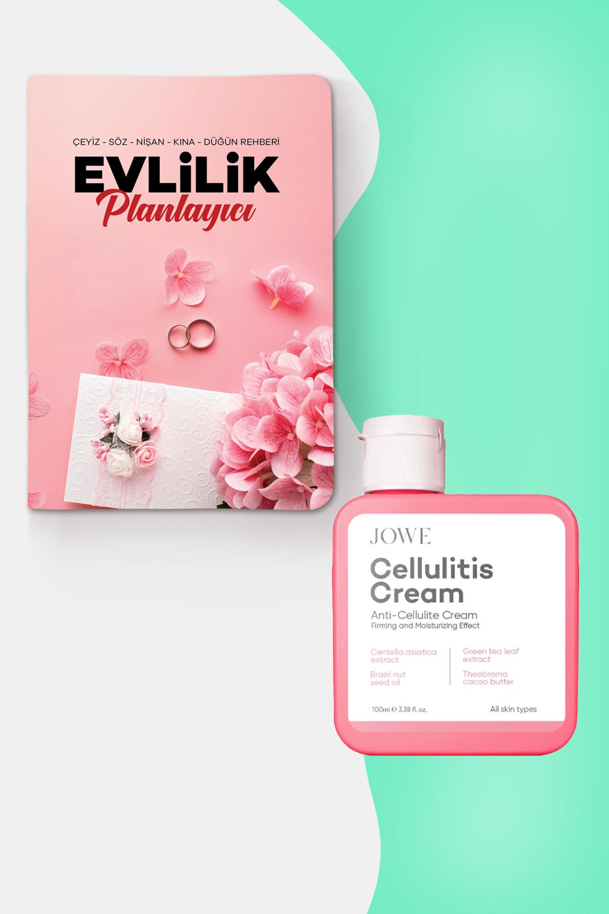 nesnel yayınlar Evlilik Planlayıcı Günlük ve Jowe Sıkılaştırıcı ve Nemlendirici Selülit Kremi - 100 ml
