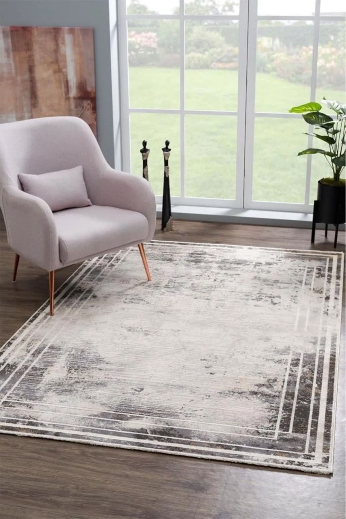Andromeda ELLİZA POLYESTER MODERN ESKİTME DESENLİ SALON MEKAN ODA HALISI