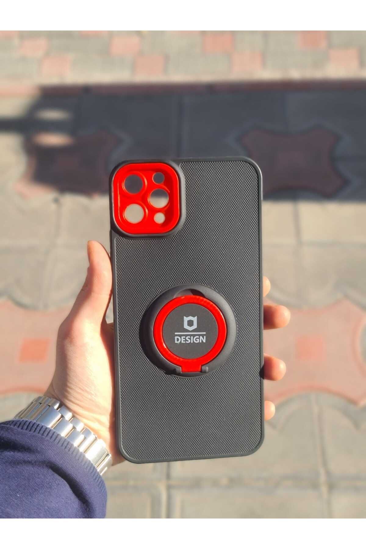 CEP-HANE Apple İphone 11 Pro Max Lüks 360 Derece Dönen Manyetik Halka Tutucu Halkalı Telefon Kılıfı