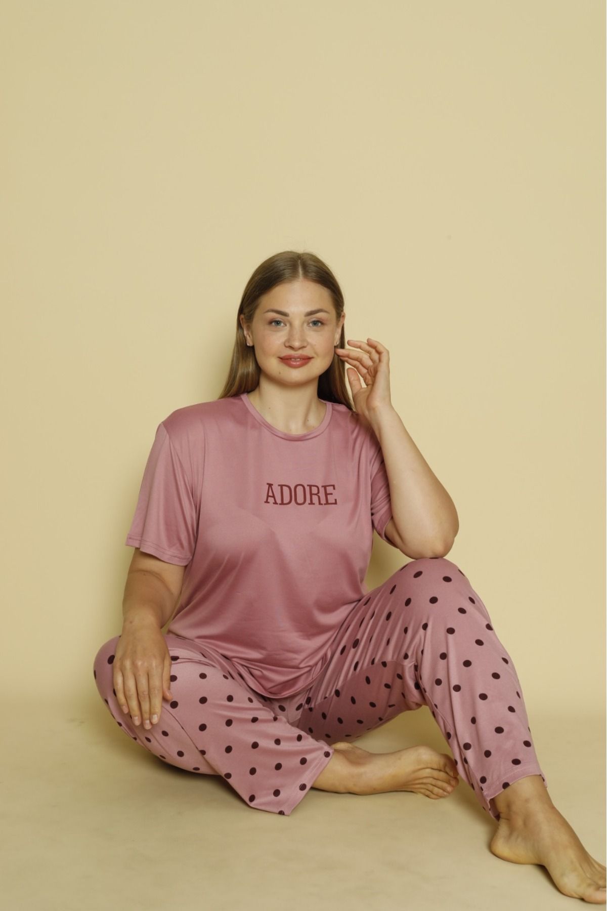 Mihra Stil Mihra 50502-768 Kadın Büyük Beden Pijama Takımı