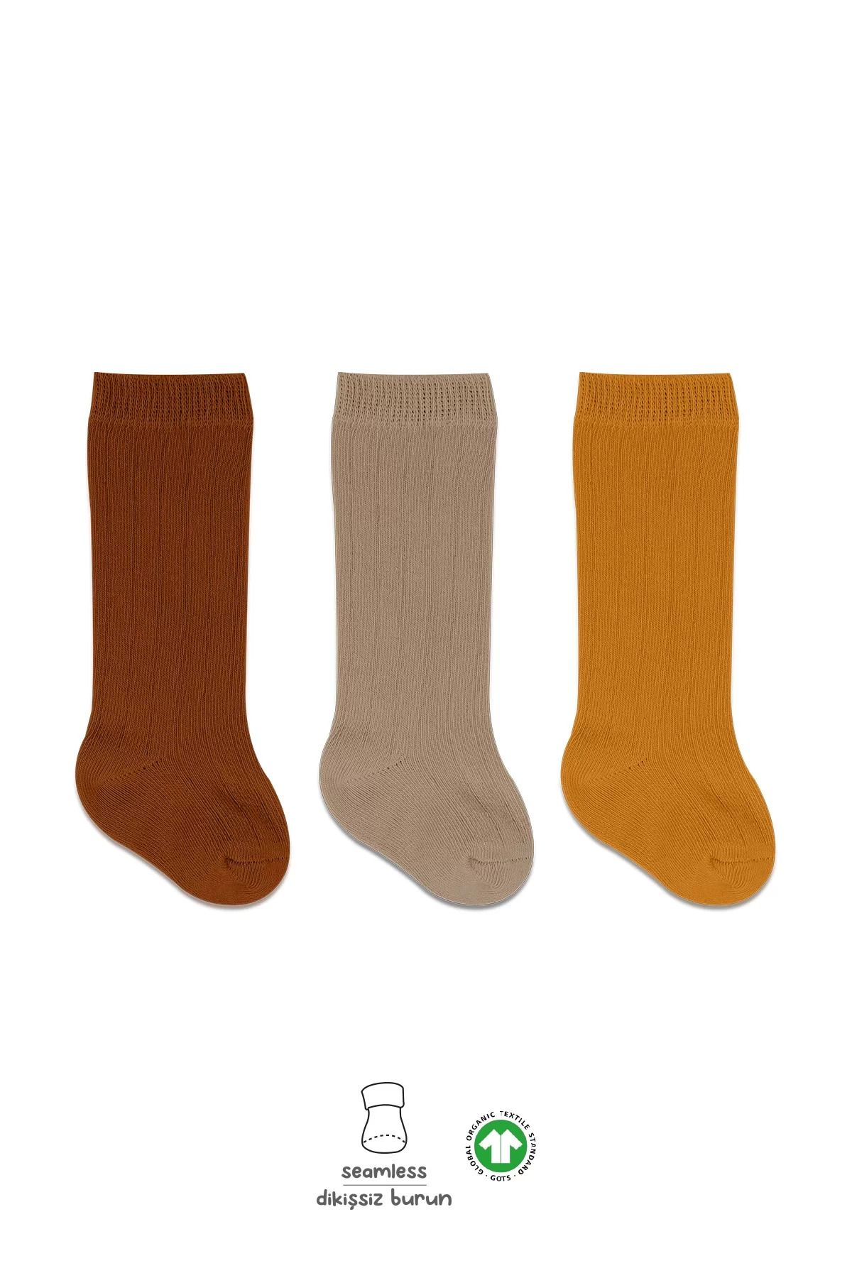Wear Hype Bistyle Derby Dizaltı Çorap 3'lü Bs40101 Hardal Bej Kremit