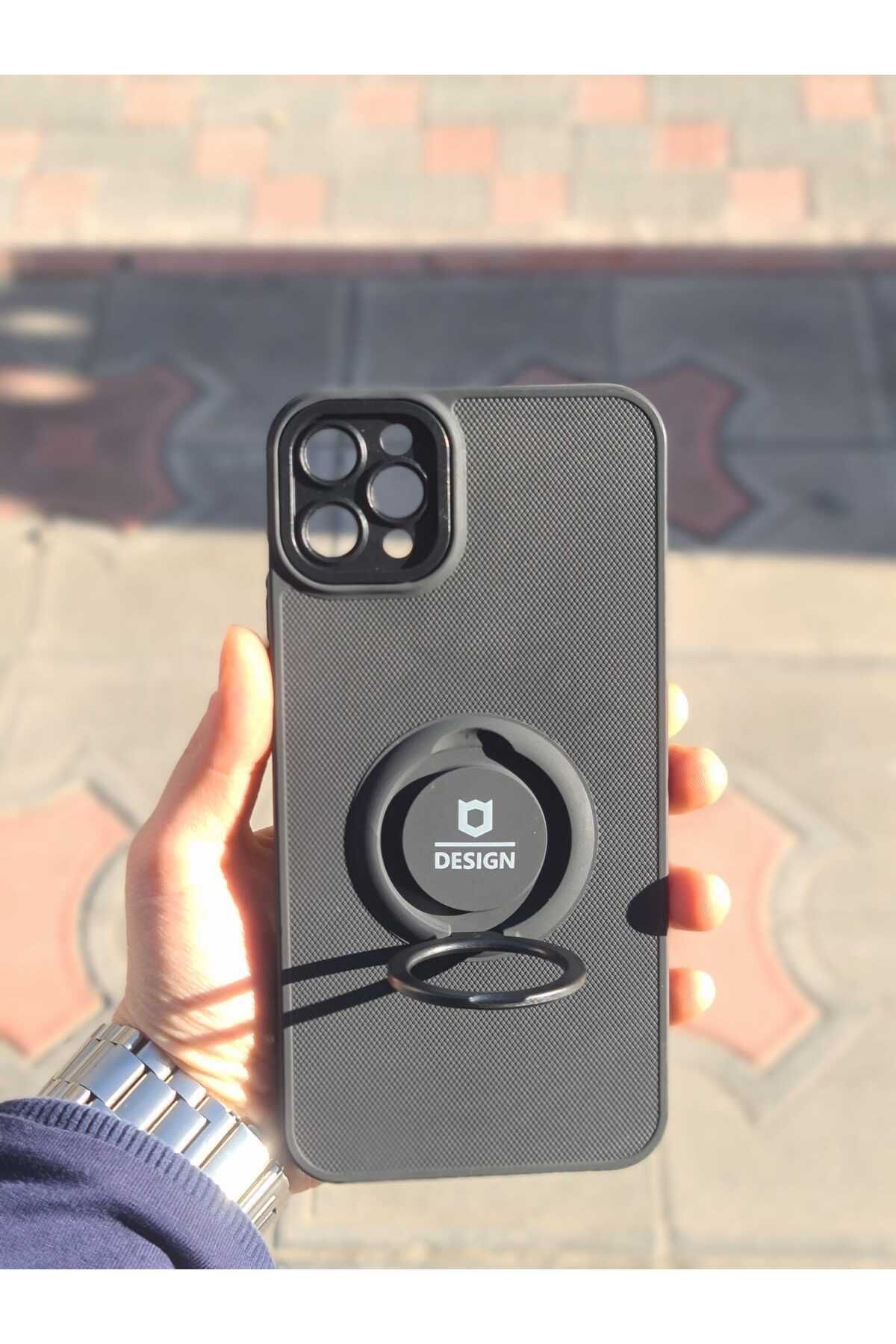CEP-HANE Apple İphone 11 Pro Max Lüks 360 Derece Dönen Manyetik Halka Tutucu Halkalı Telefon Kılıfı