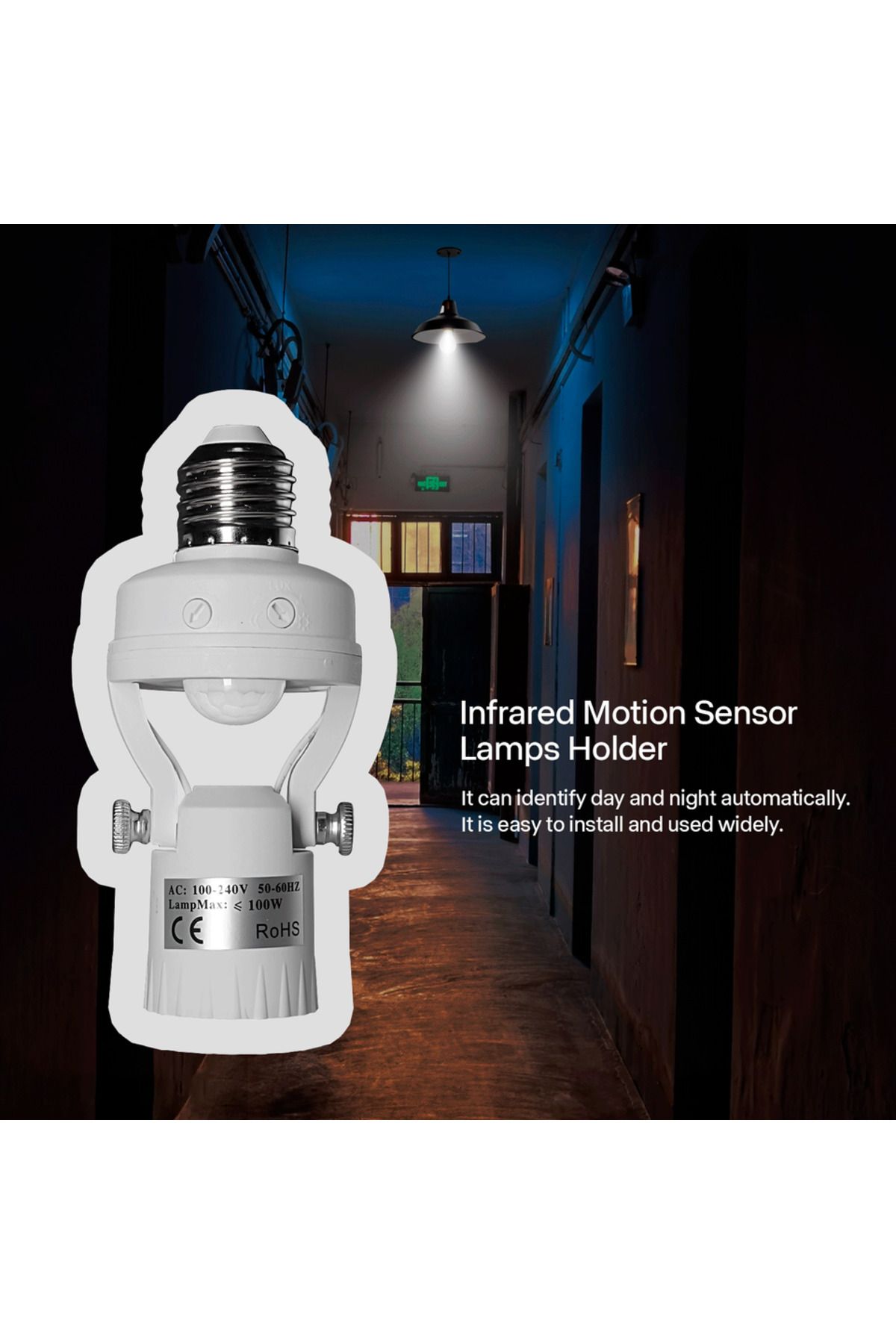 Choice-e27 E27 E26 PIR Motion Sensor lamps holder 110-240V Detector Base Light Switch With Light Control S 5