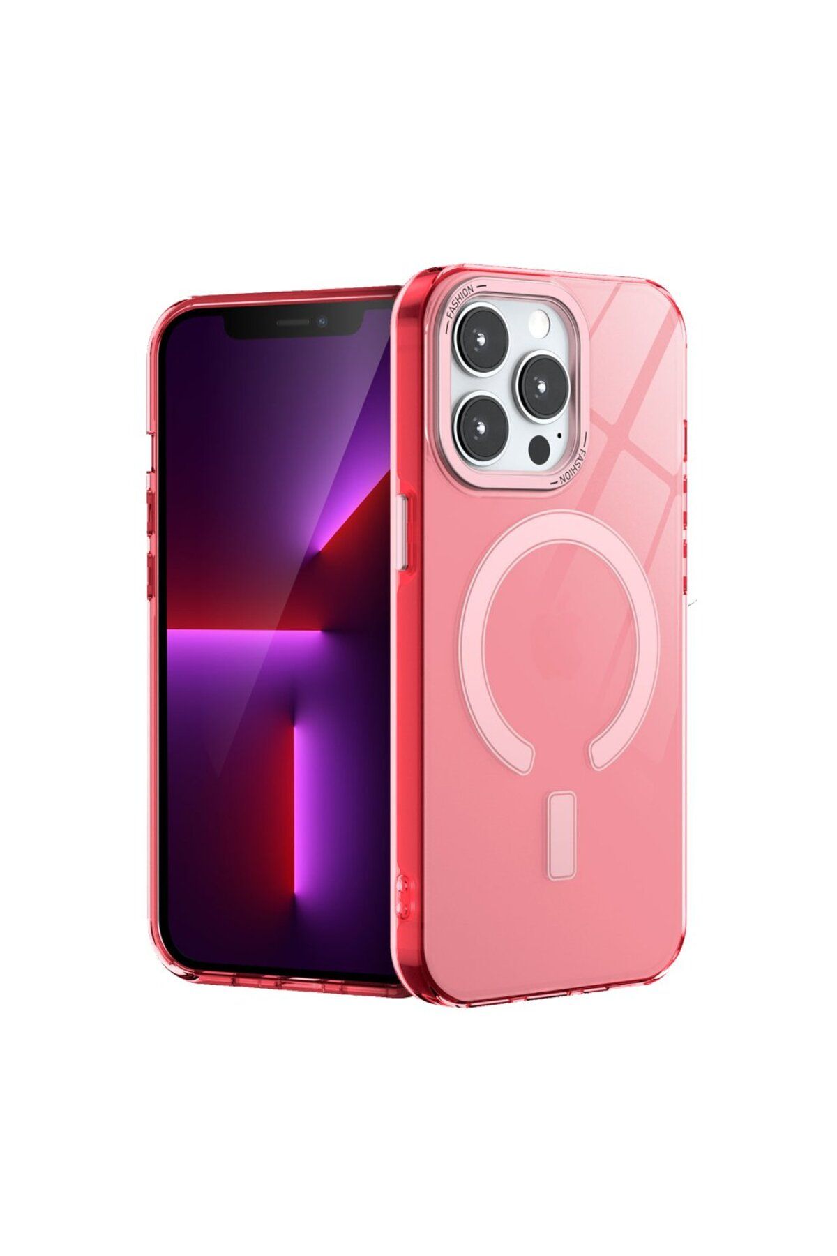 darinza iPhone 15 Pro Max Kılıf Troy Magsafe Kapak - Pembe