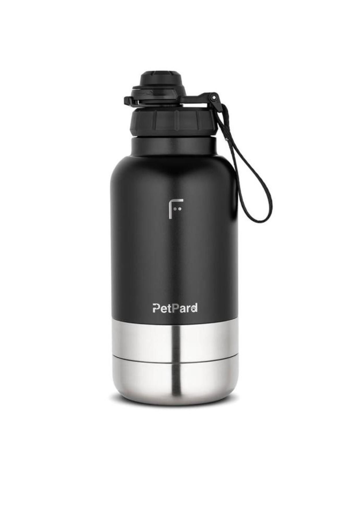 Fakir PetPard 3 in 1 Kedi & Köpek Mama Kapları ve Paslanmaz Çelik Termos, 1 Litre, Siyah