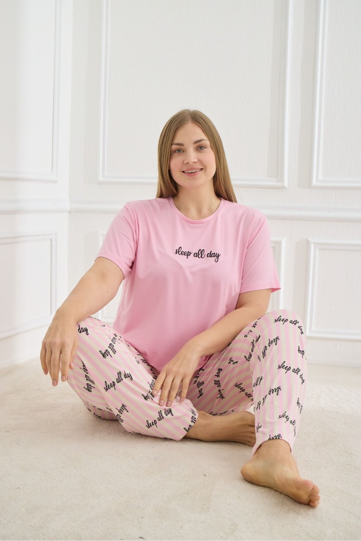 Mihra Stil Mihra 50502-901 Kadın Büyük Beden Pijama Takımı