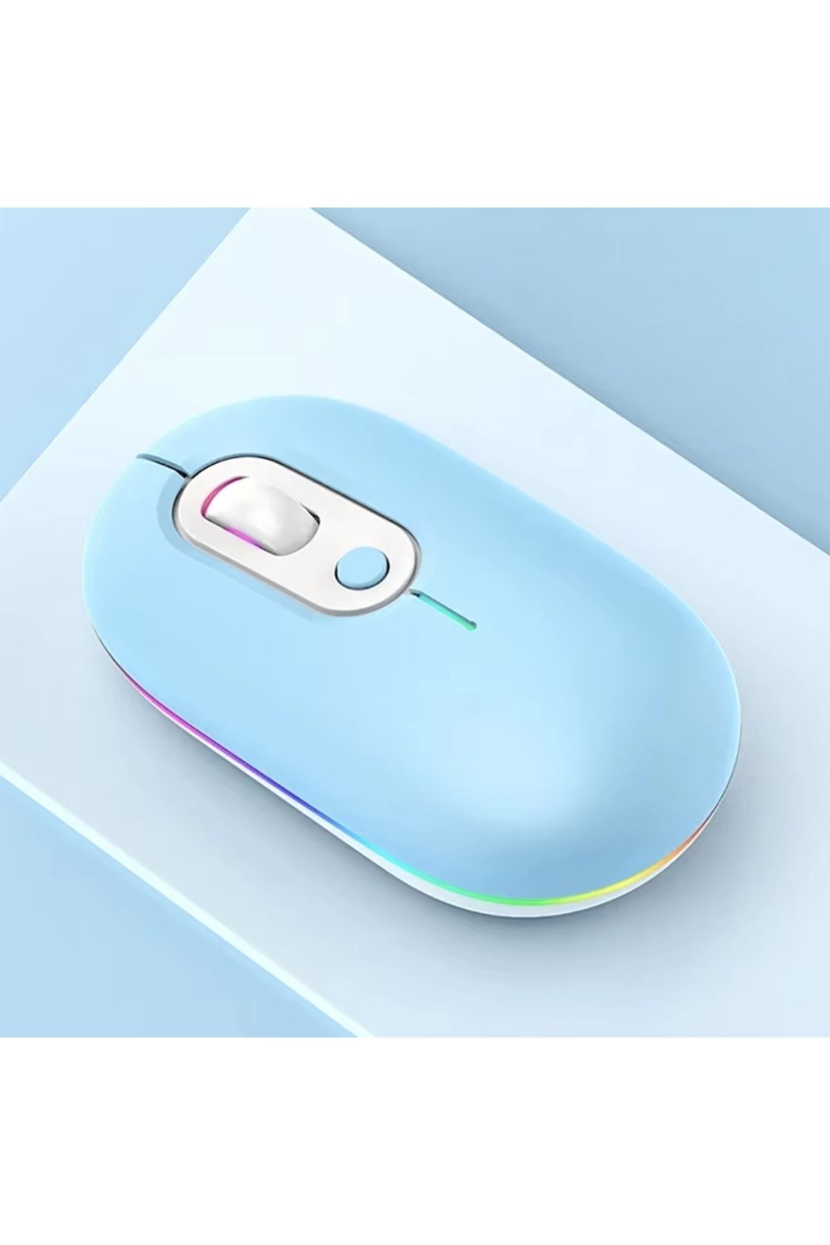 Maraz Şarj Edilebilir Aydınlatmalı Sessiz Kablosuz Fare,2.4G+Bluetooth