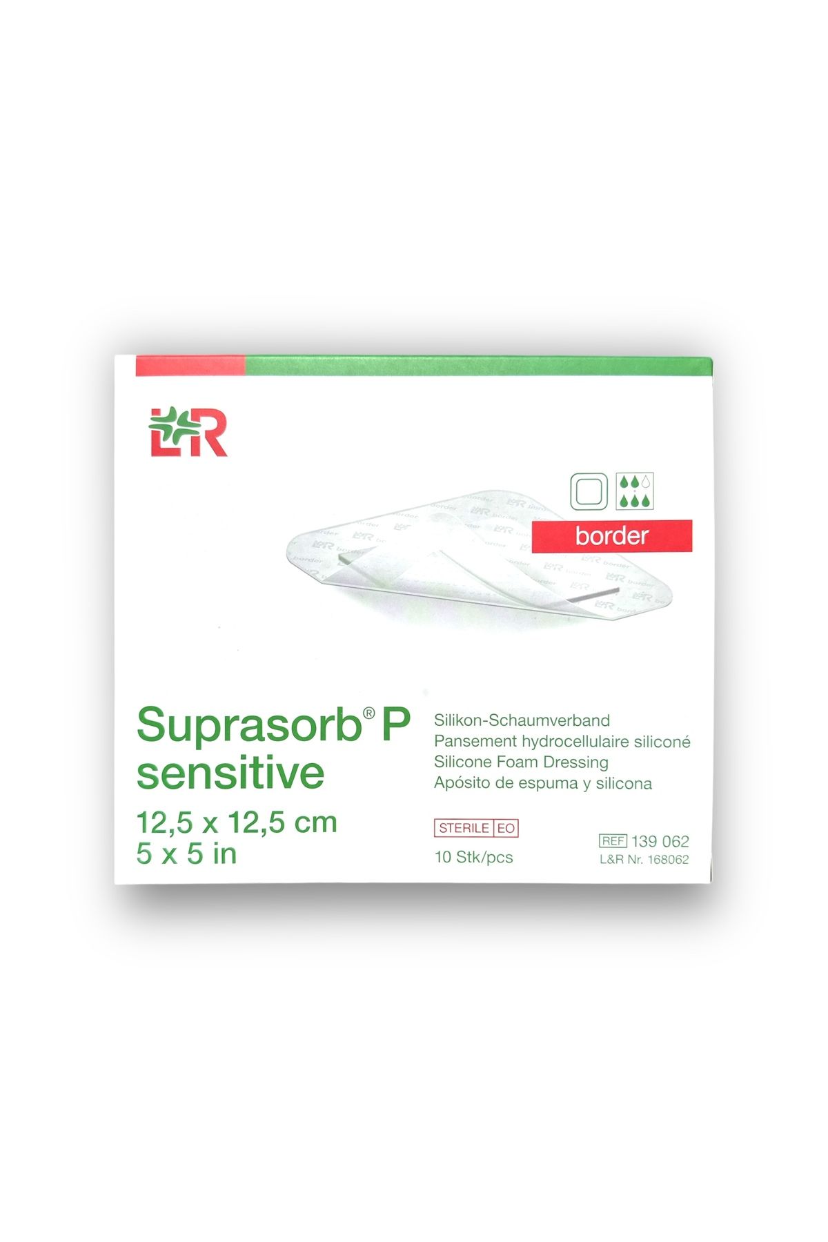 Lohmann & Rauscher Suprasorb P Sensitive Silikon Temasli Köpük Örtü 12.5 Cm X 12.5 Cm 10 Adet