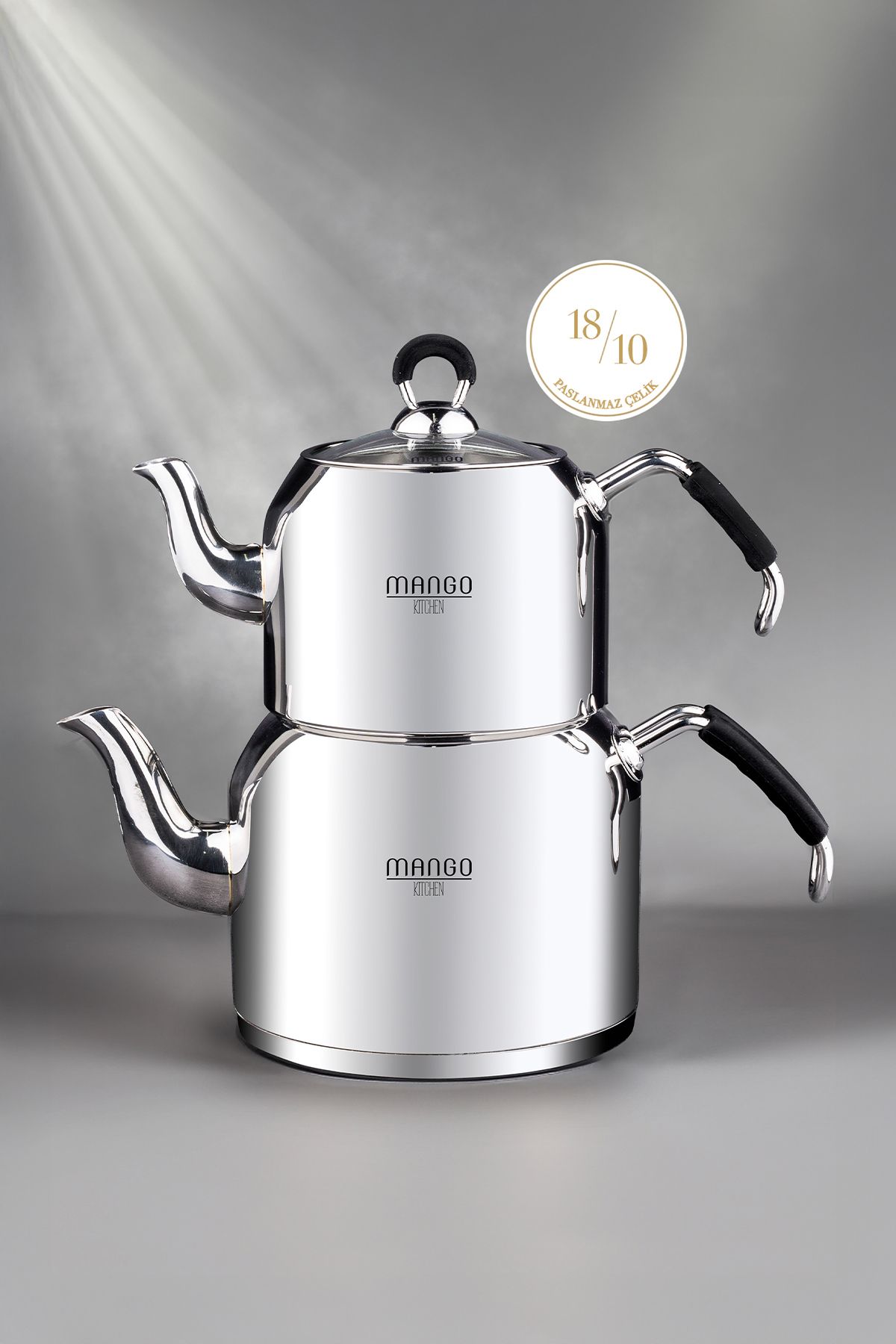 WEYNE Mango Kitchen - Midi Orta Boy 18/10 Paslanmaz Çelik 1.0-2.0 Lt. Çaydanlık Takımı