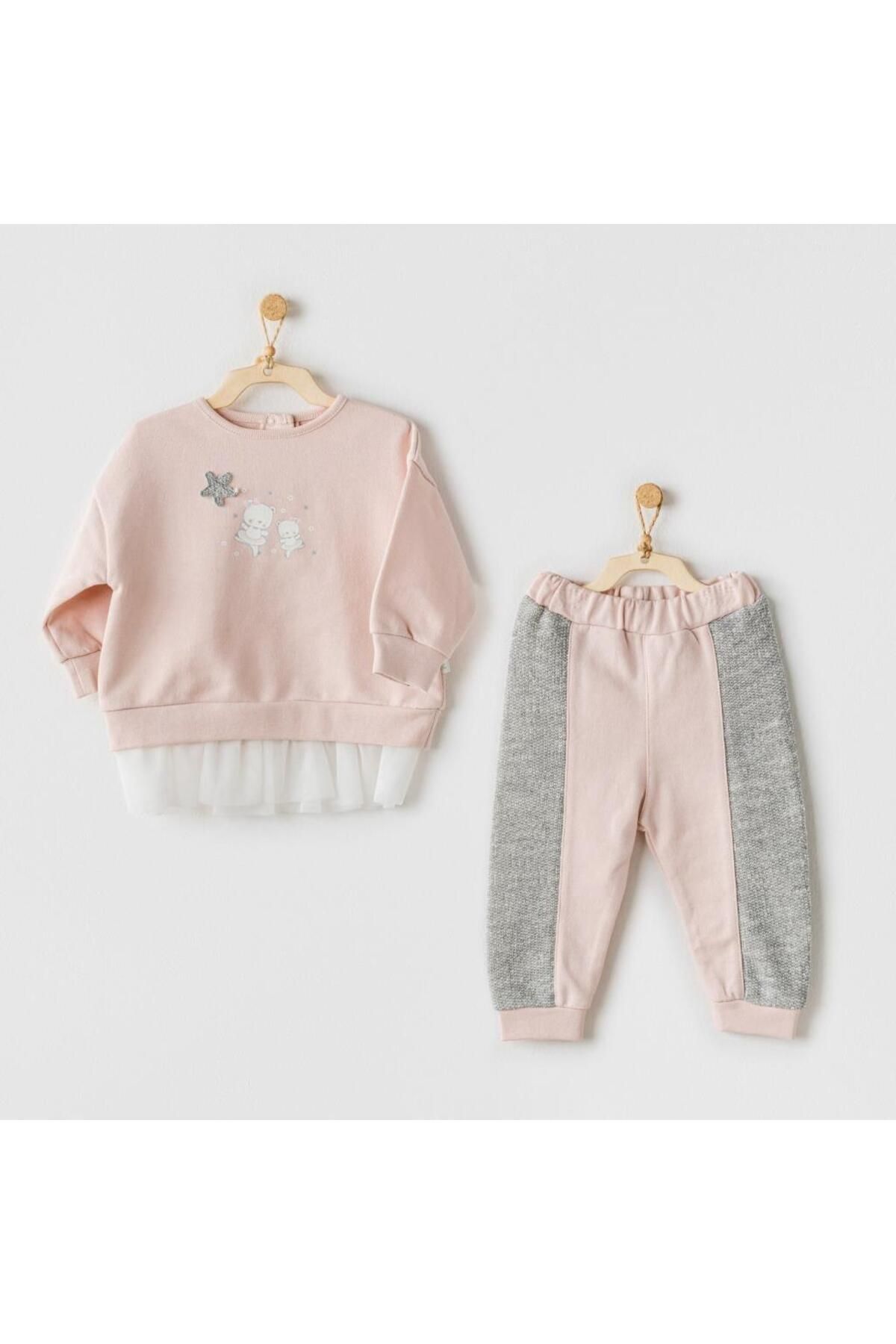 Skygo AC24132 Ballerina 2li Bebe Takım Pink Grey