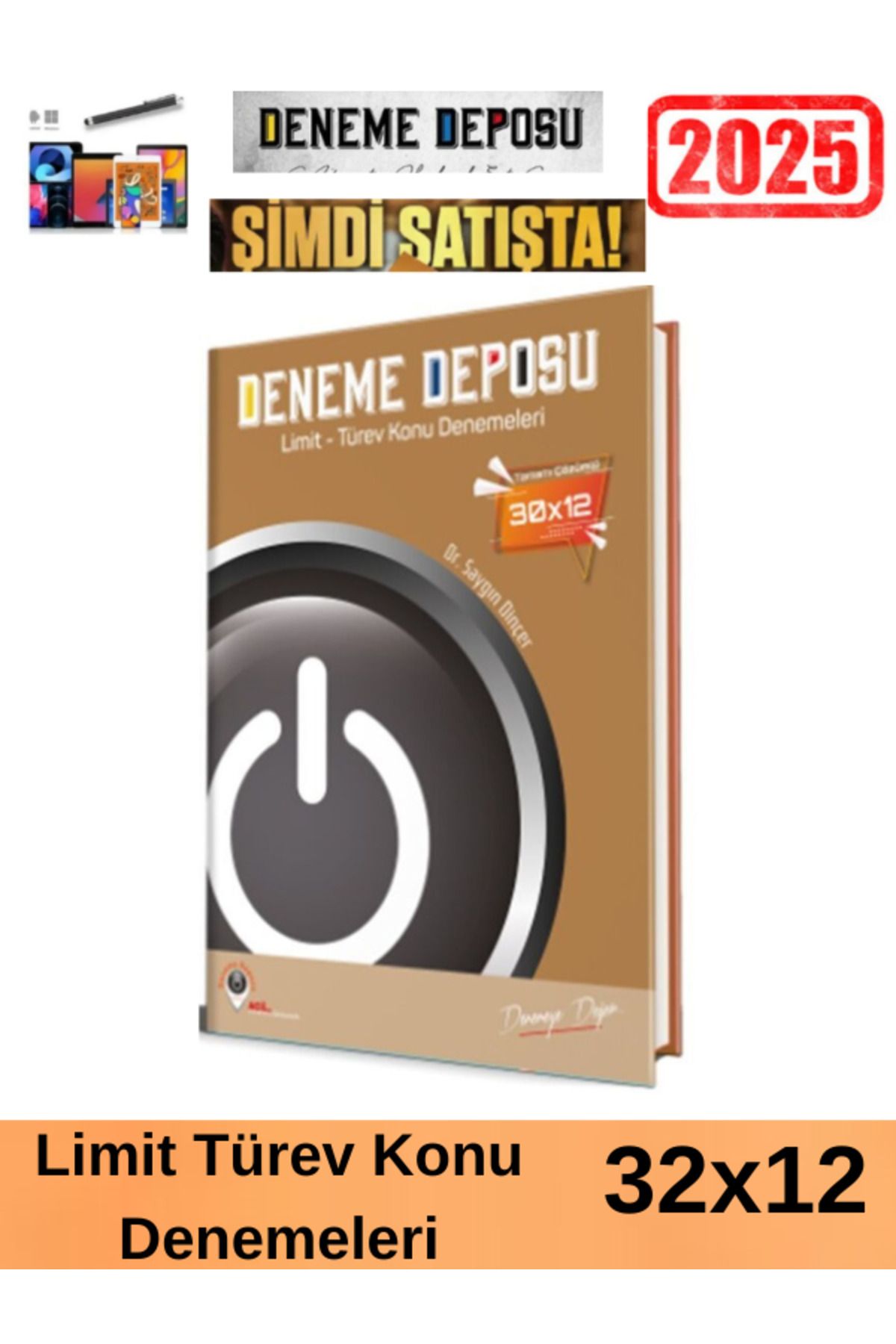 Acil Yayınları Deneme Deposu Güncel Limit Türev Konu Denemeleri(30x12)+Android Kalem