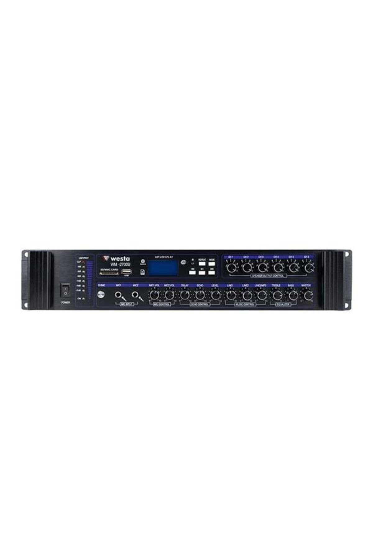 robotrend Westa Wm-2700U 700W Usb/Bt/Sd 6 Bölgeli Hat Trafolu Mikser Amfi - Anfi