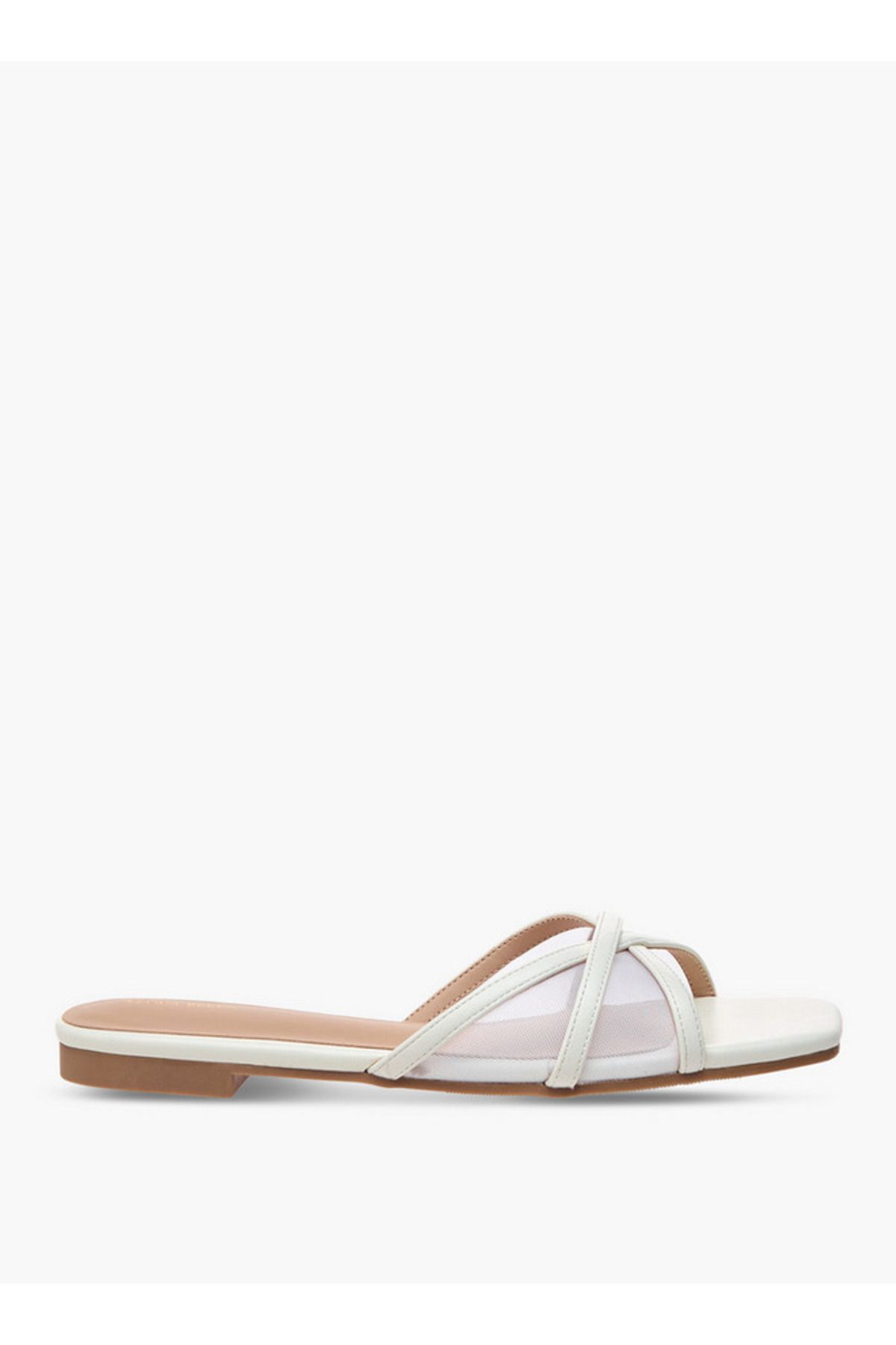 Flora Bella by Shoexpress-Mesh Detail Slip-On Cross Strap Sandals 3