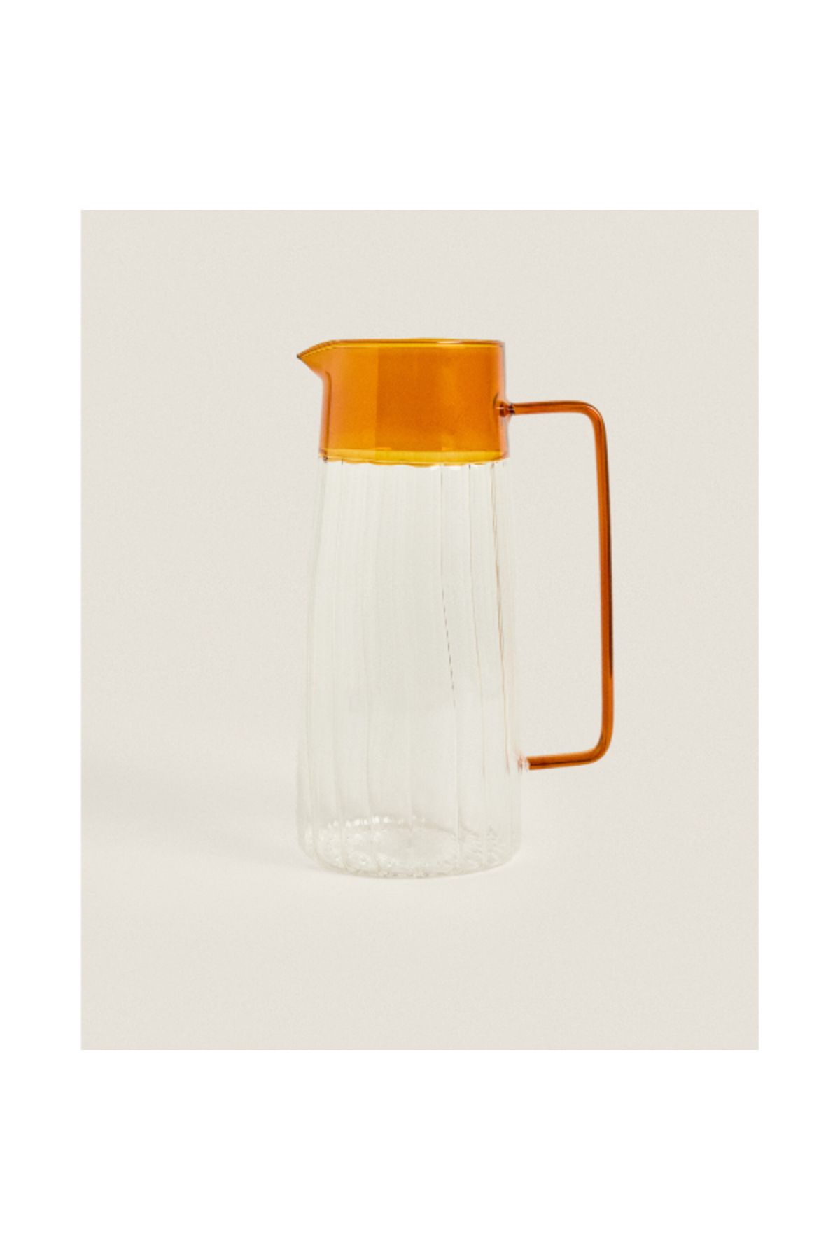 KfksStore Turuncu Detaylı Cam Sürahi 1600 ml