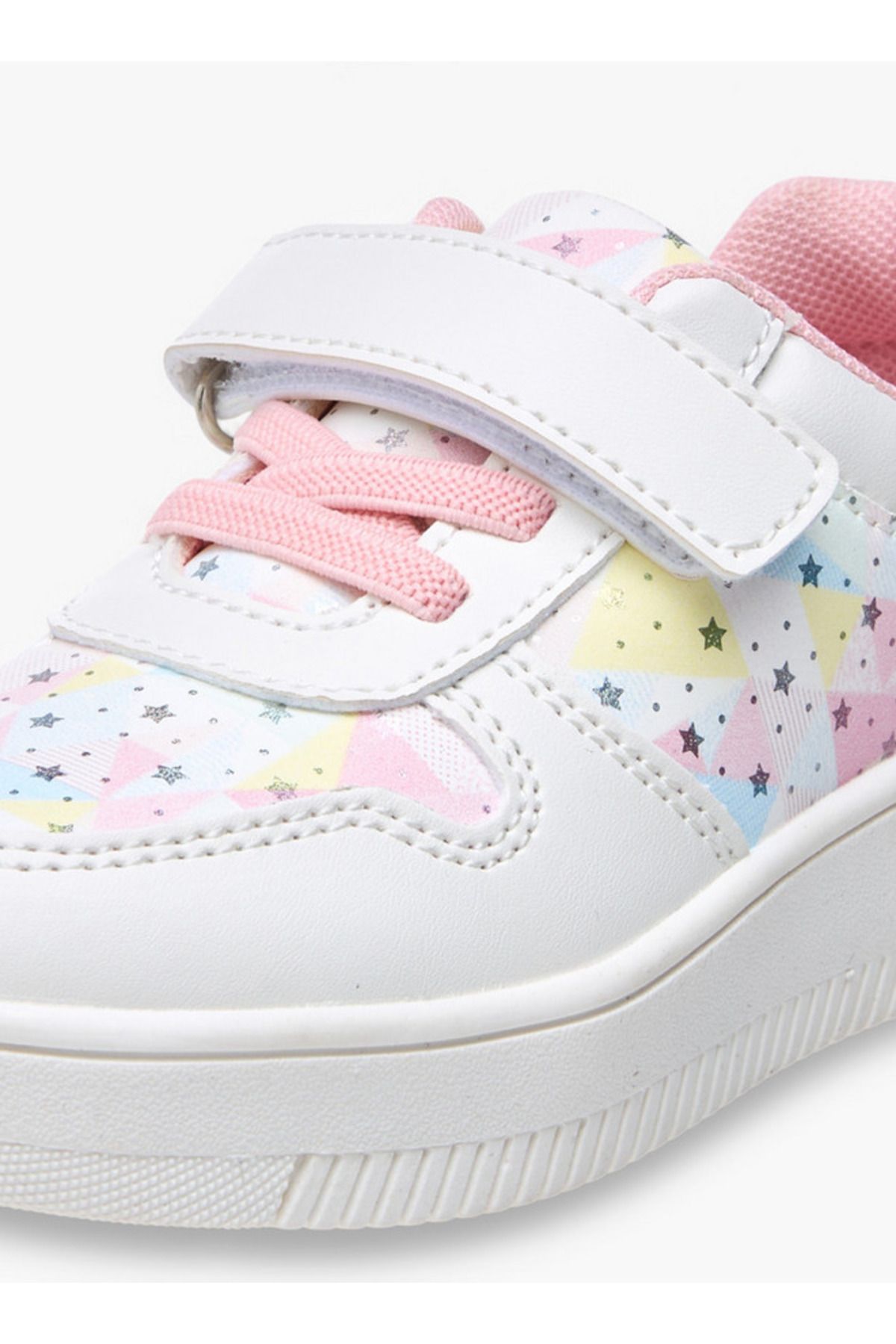 Flora Bella by Shoexpress-Star Print Sneakers with Hook and Loop Closure 4
