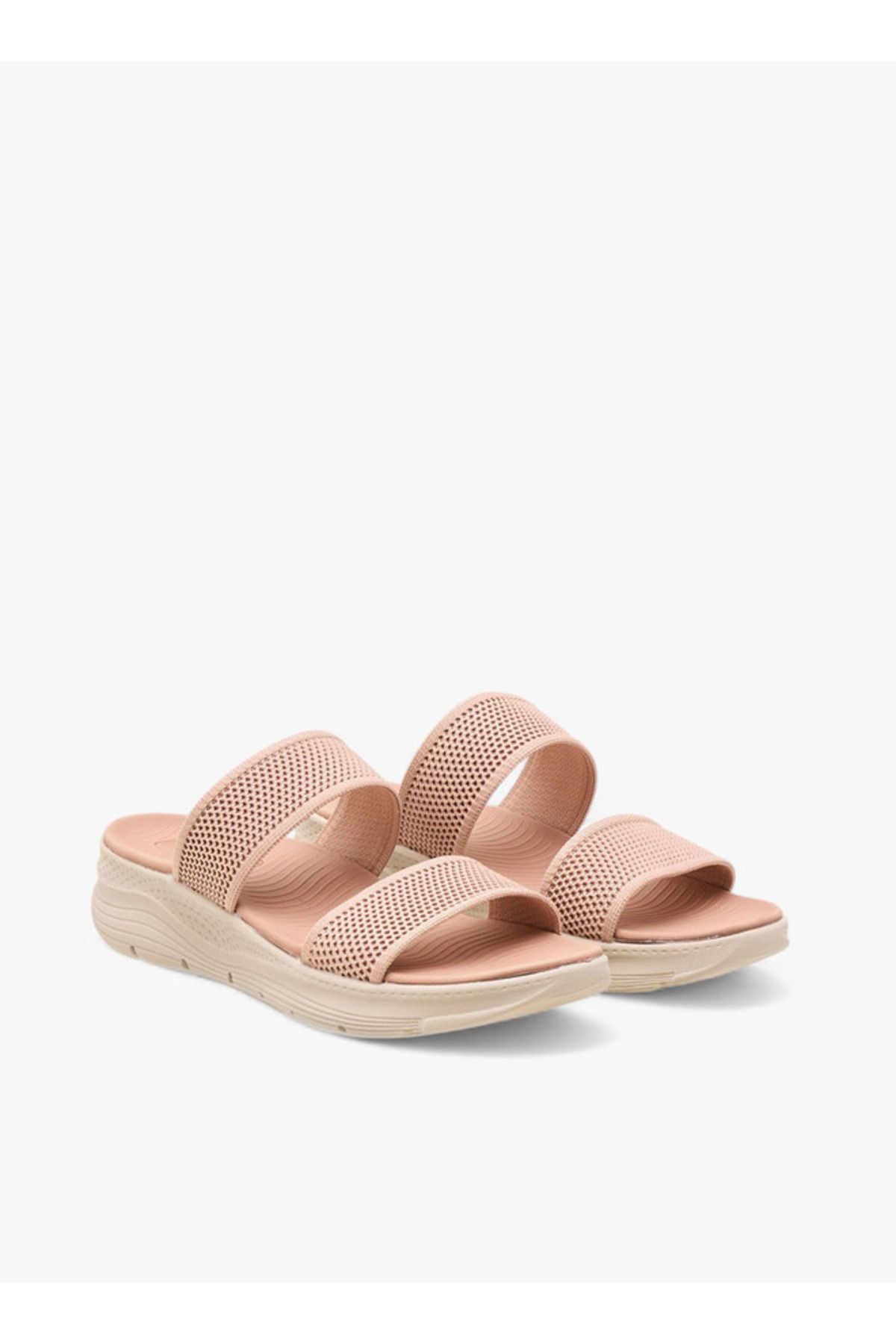 Le Confort-Textured Slip-On Strap Sandals with Platform Heels 1