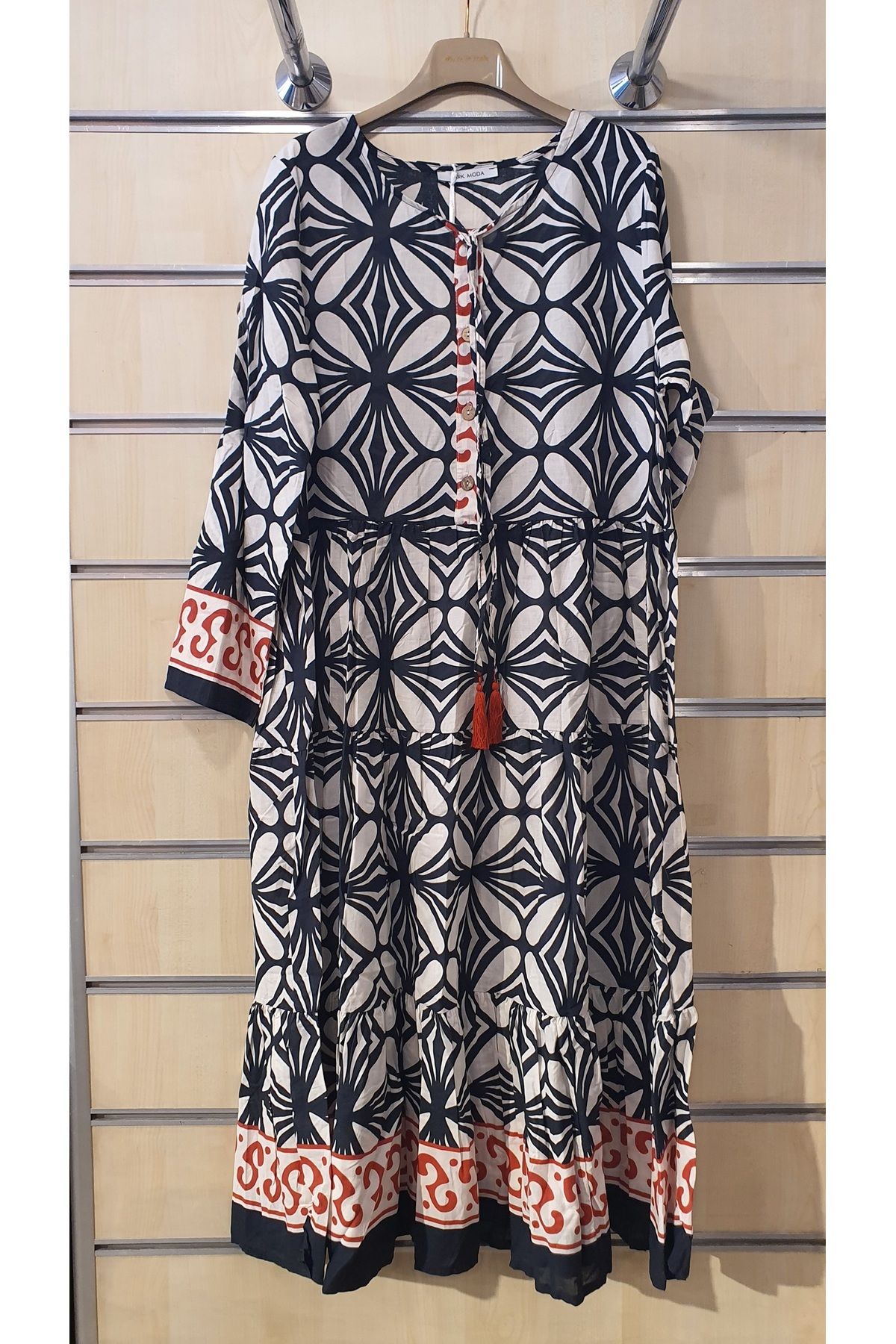 Park Moda DESENLİ PAMUKLU ELBİSE