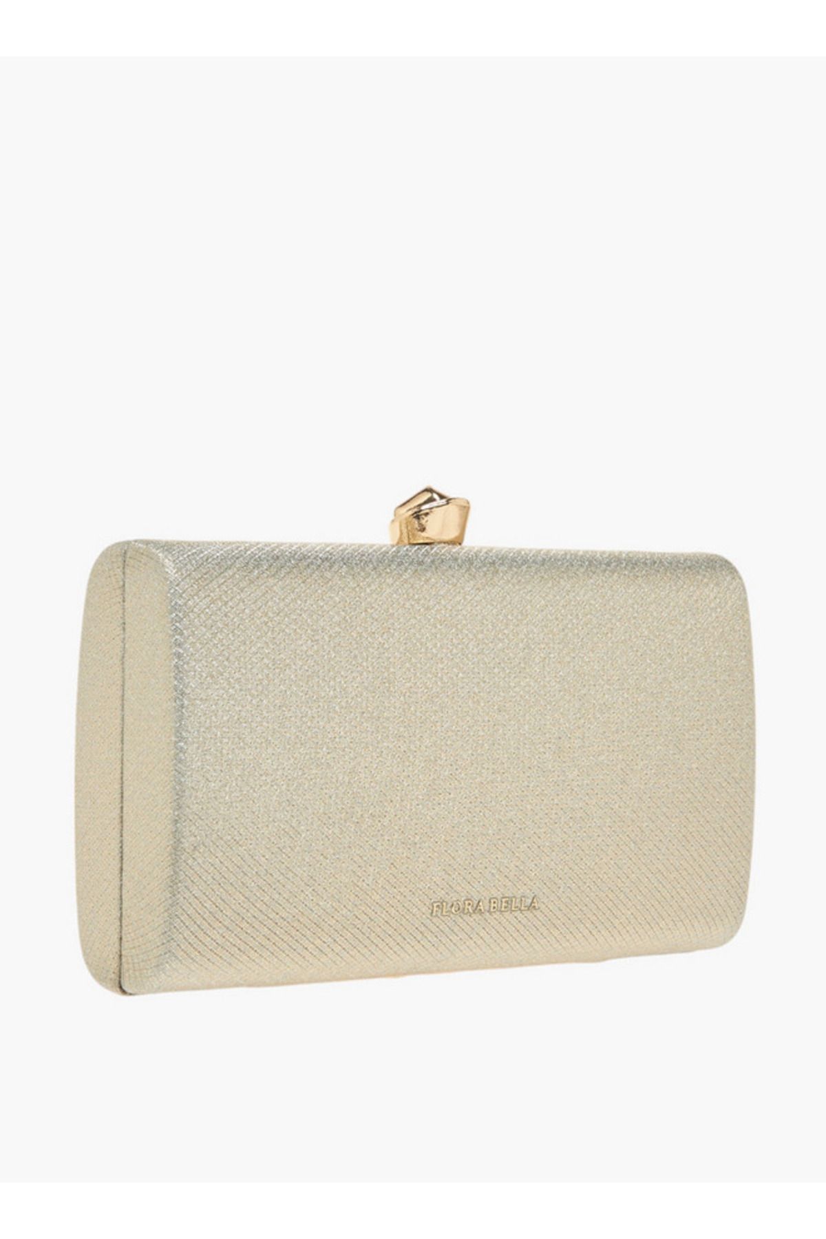 Flora Bella by Shoexpress-Textured Clutch with Twist Lock Closure 3