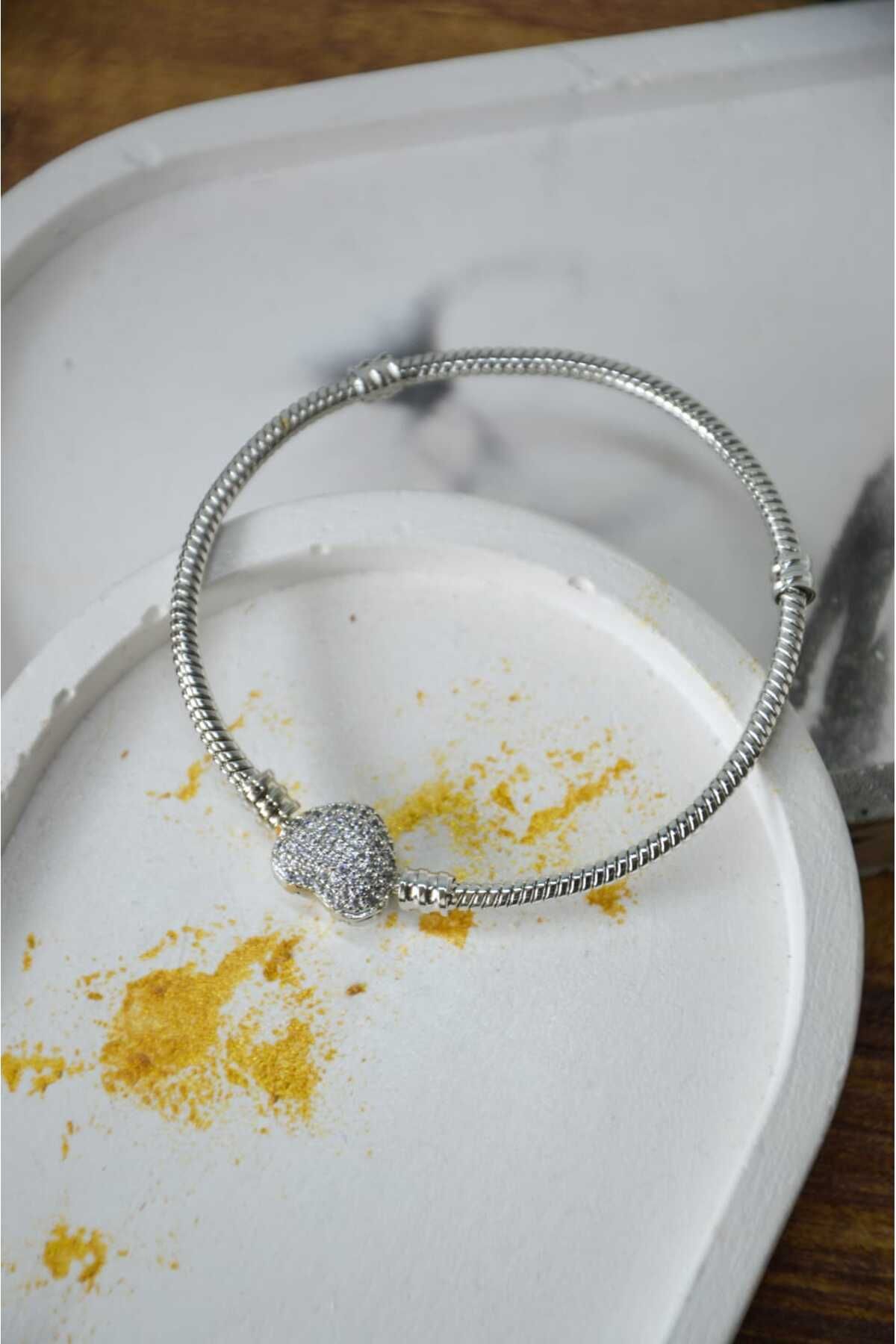 Nova and co Çelik Kalp Charm Bileklik