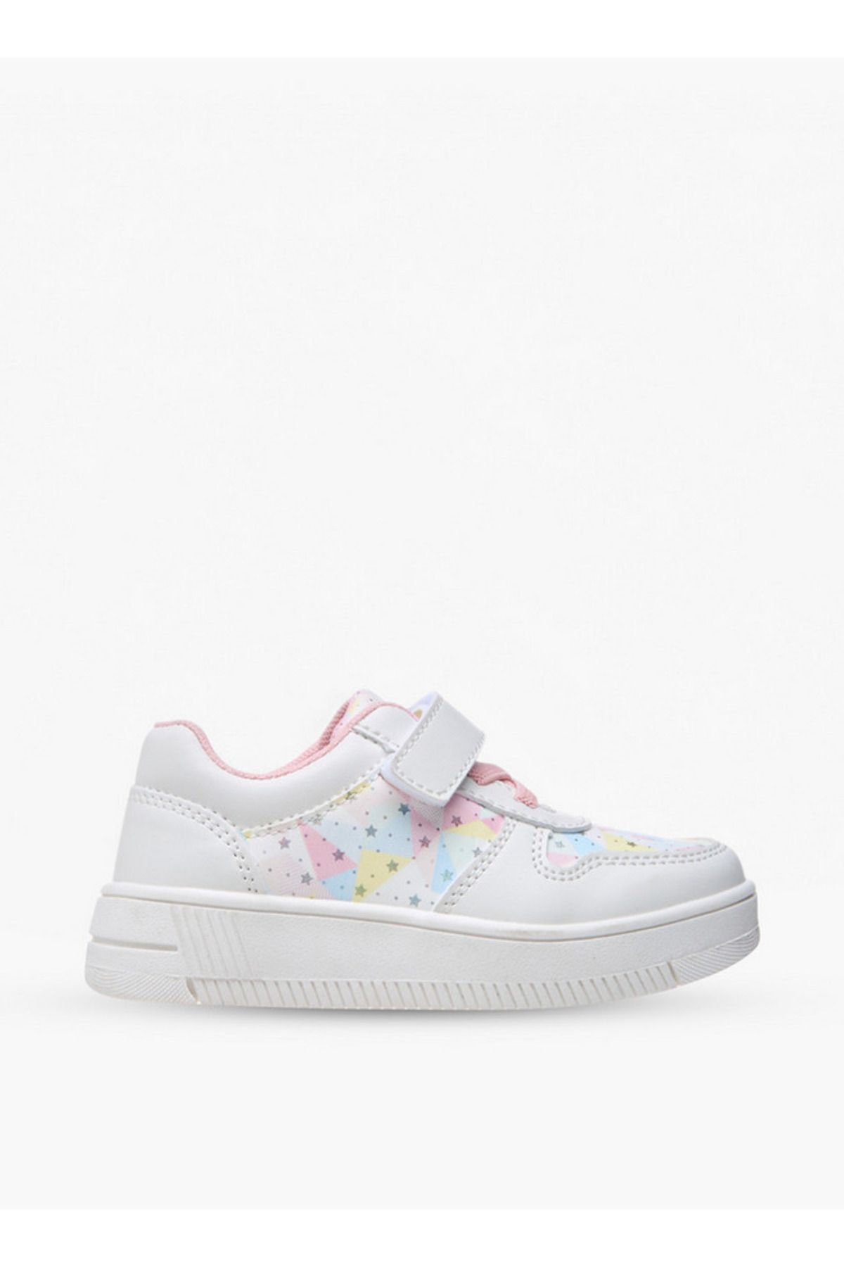 Flora Bella by Shoexpress-Star Print Sneakers with Hook and Loop Closure 3