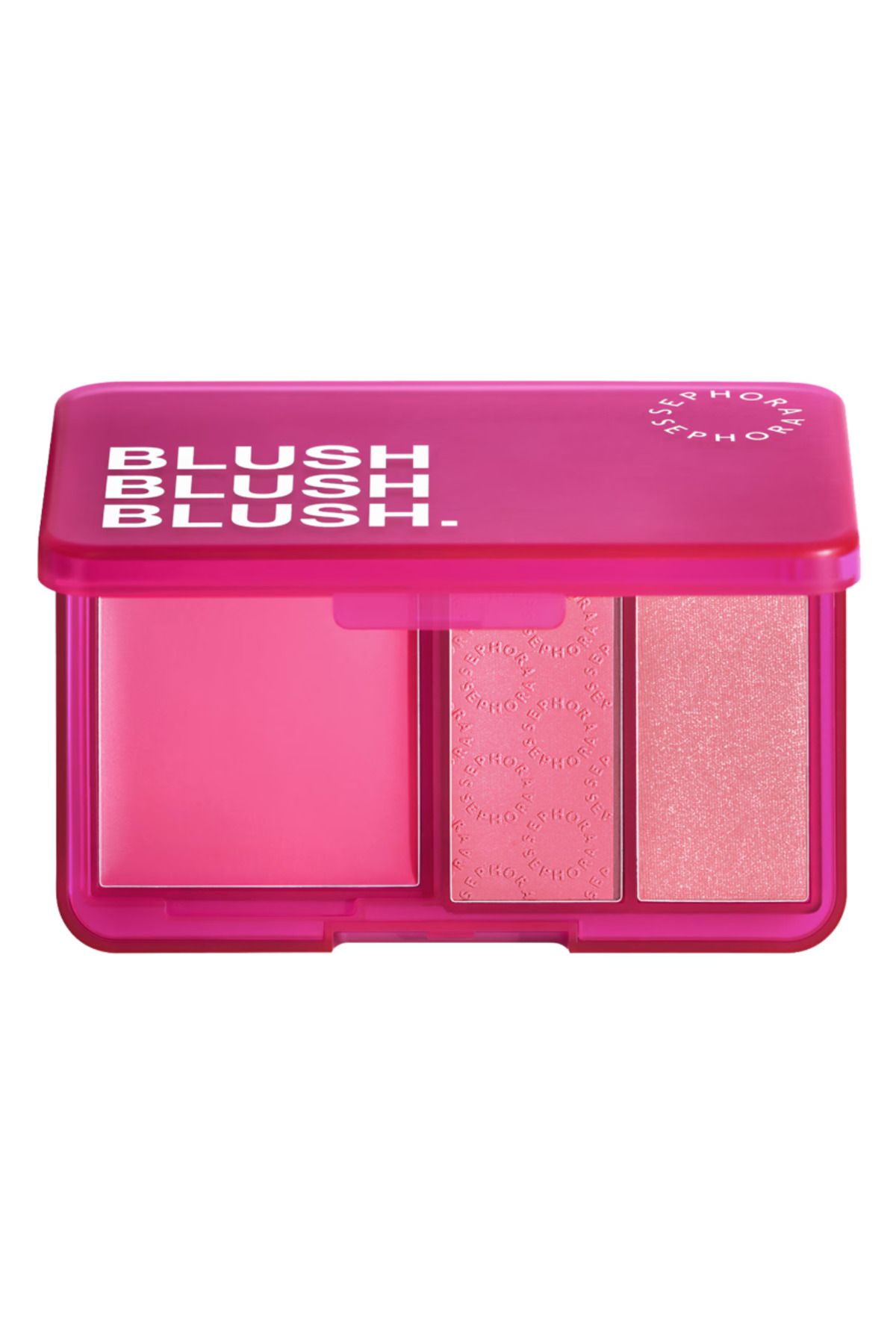 SEPHORA Palette Blush Blush Blush - Üçlü Allık Paleti Aydınlık bir ışıltıya sahip krem allık (10 g)