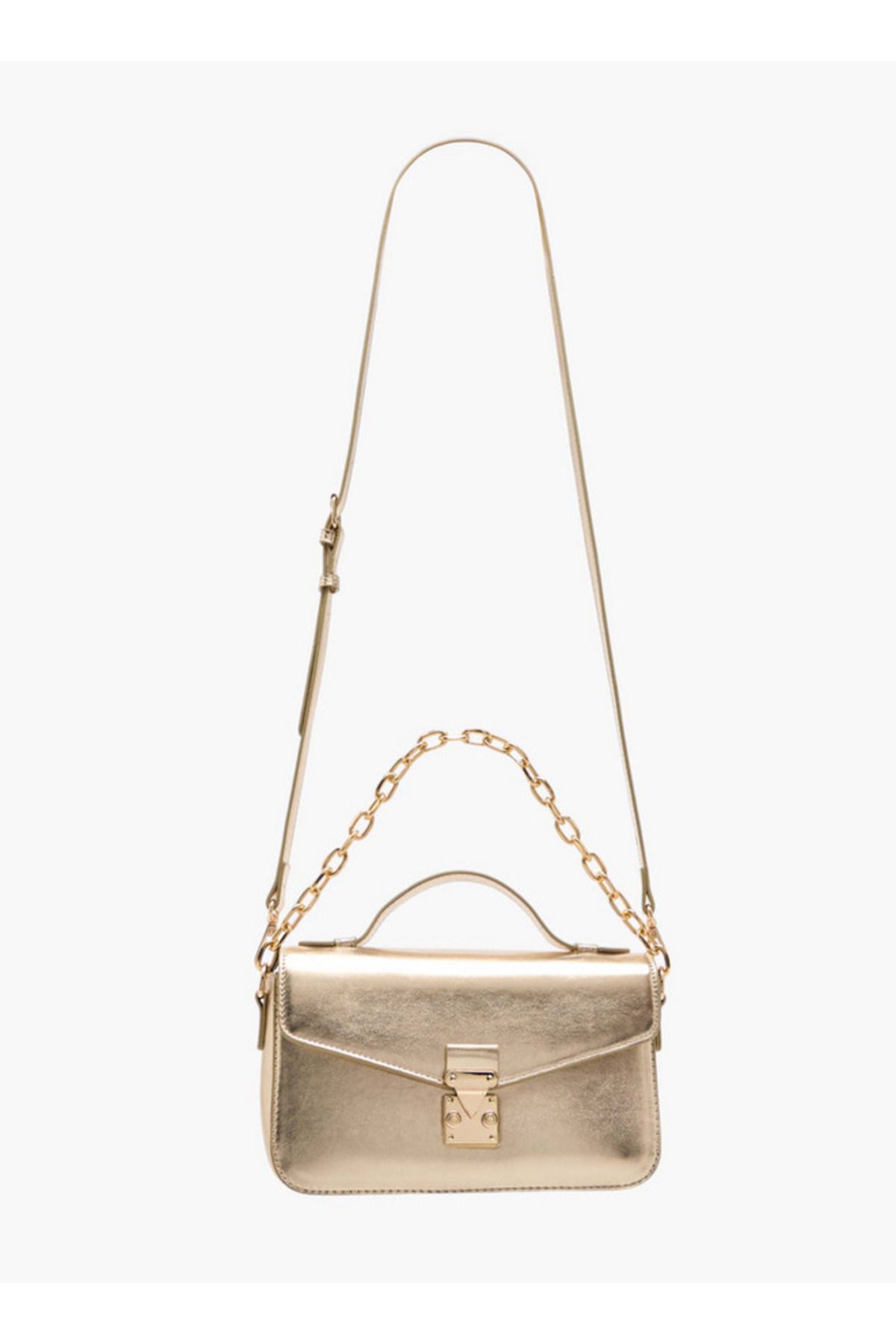 Flora Bella by Shoexpress-Monogram Print Crossbody Bag with Adjustable Strap and Twist Lock 2