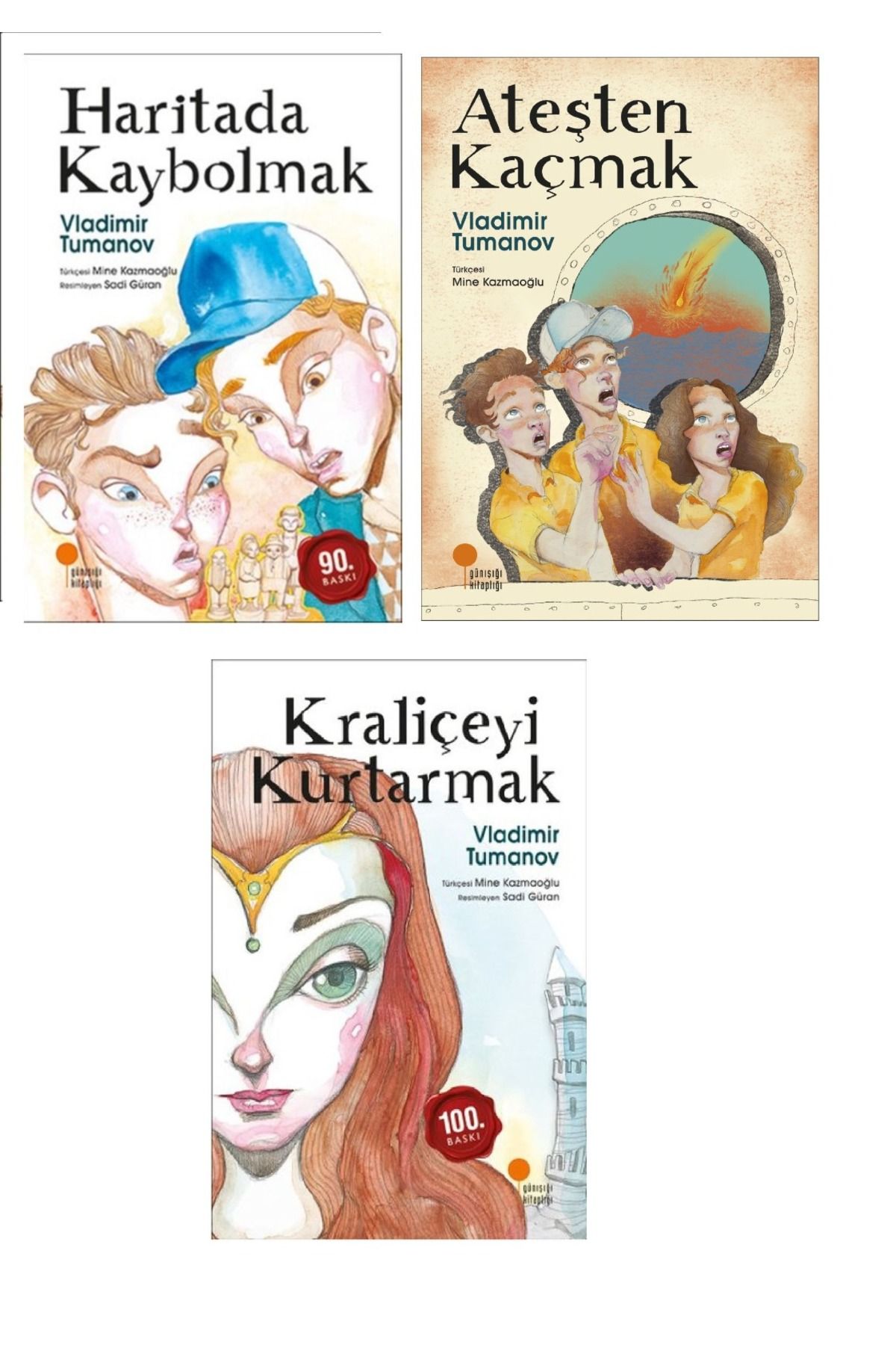 Günışığı Kitaplığı Haritada Kaybolmak & Kraliçeyi Kurtarmak & Ateşten Kaçmak ( 3 Lü Set ) Günışığı Kiaplığı
