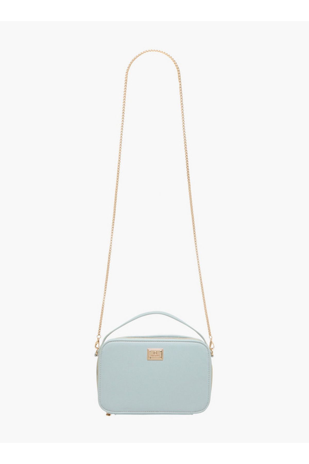 Flora Bella by Shoexpress-Textured Crossbody Bag with Chain Strap and Zip Closure 2
