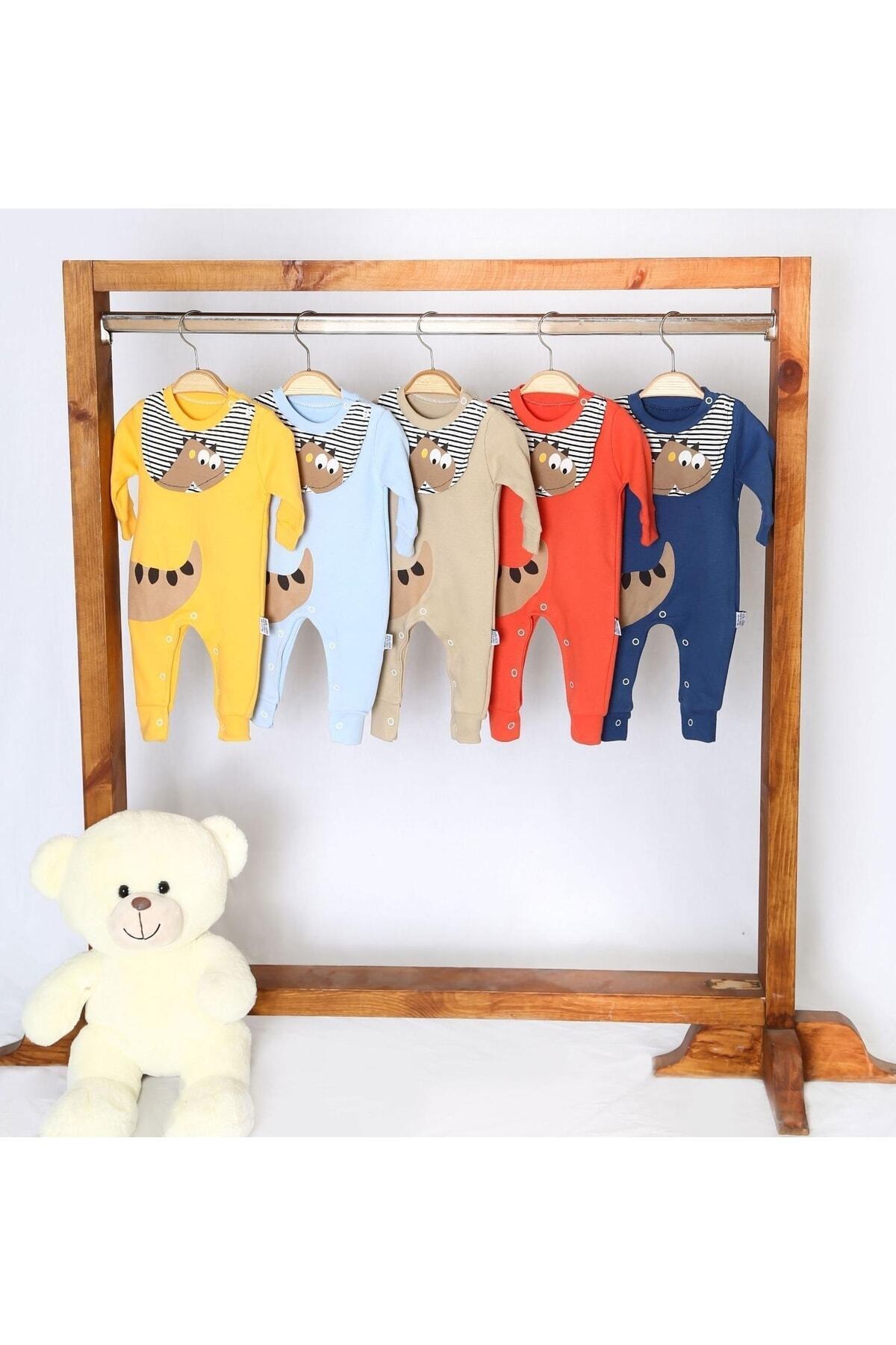 Bubito Dinazor Görselli Ve Önlük Detaylı Bebek Tulum fotoğrafı 2 (önizleme)