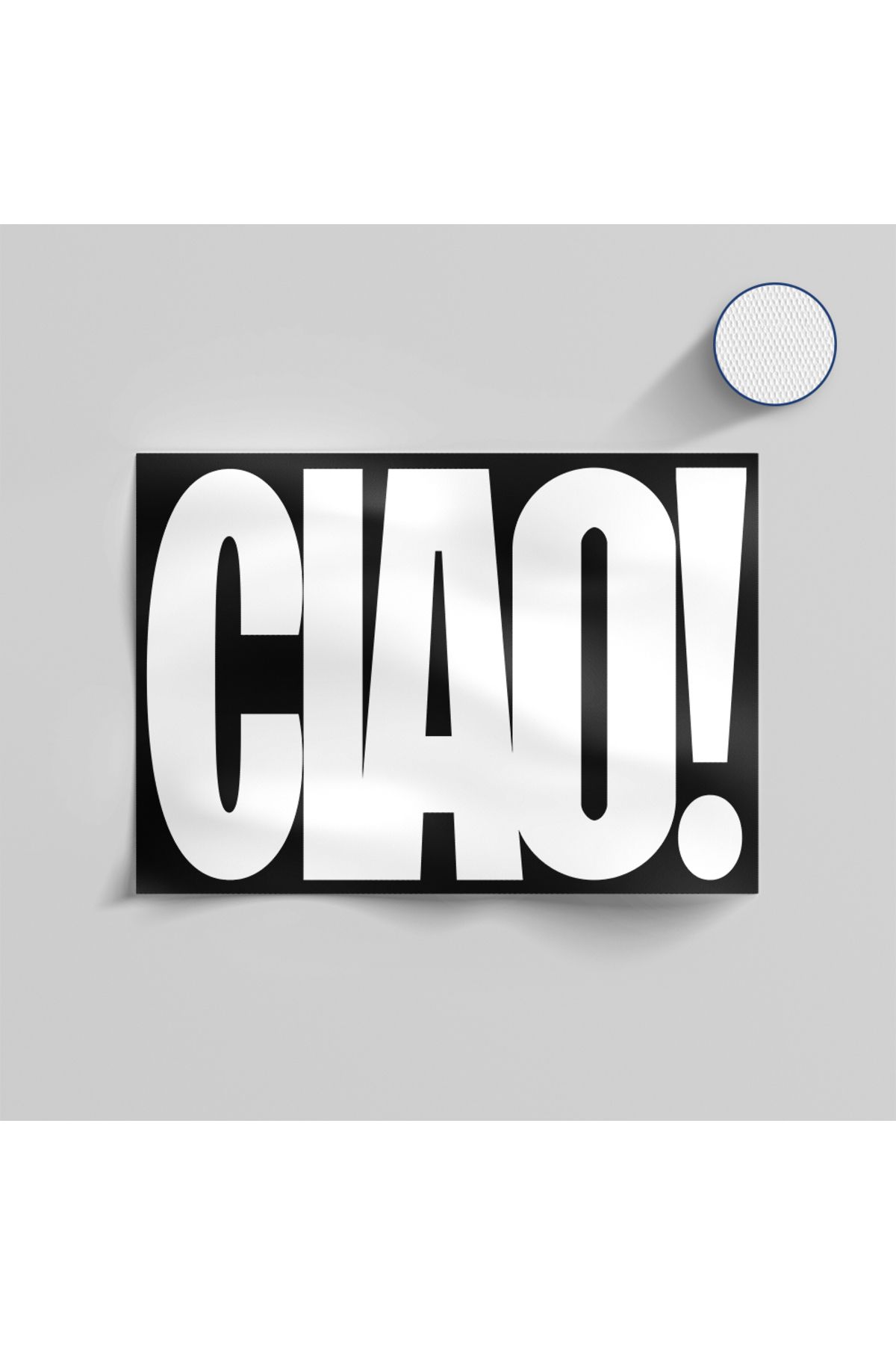 Yzc Store Ciao! Kanvas Tablo | B&W Portre Sanat | Minimal Poster | Merhaba Tablosu | İtalyan Temalı Ev Dekoru