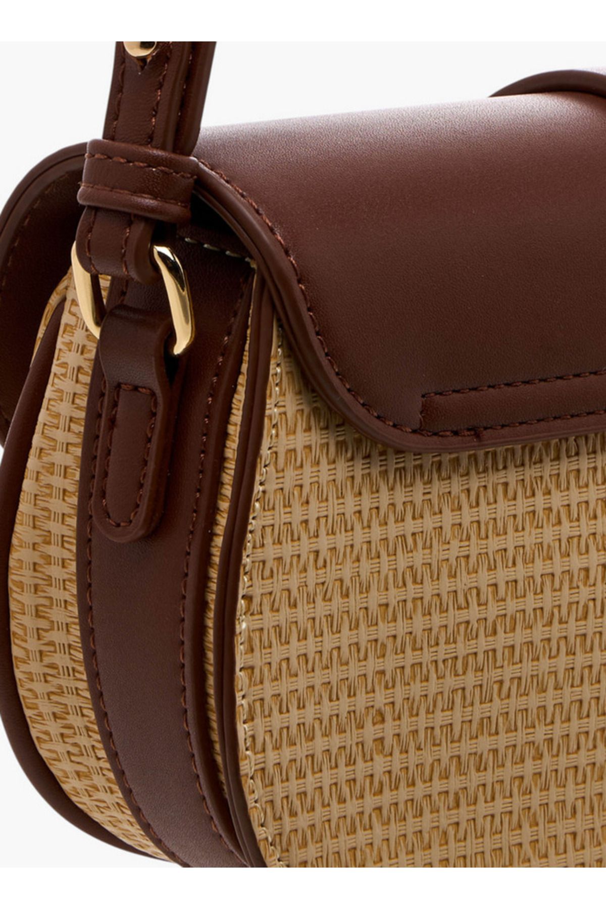 Flora Bella by Shoexpress-Textured Shoulder Bag with Adjustable Strap and Magnetic Button Closure 5