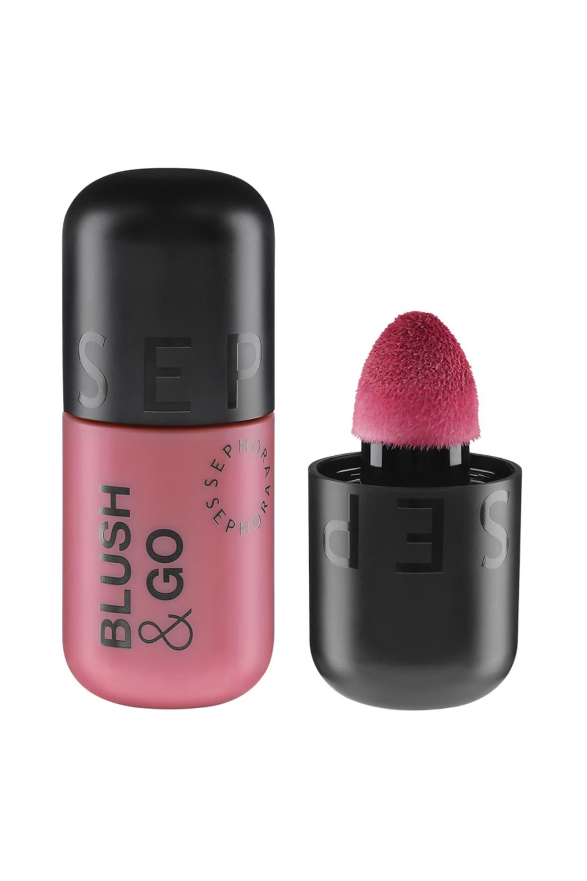 SEPHORA Blush & Go Mat Bitişli Likit Allık Ultra ince sıvı doku yoğun Pigmentasyon'u sünger aAplikatörü 7 ml