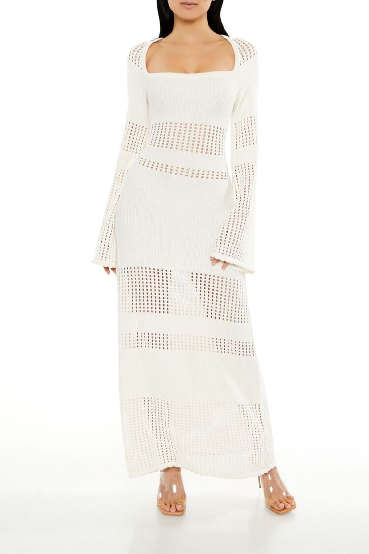 Forever 21 Triko File Midi Elbise