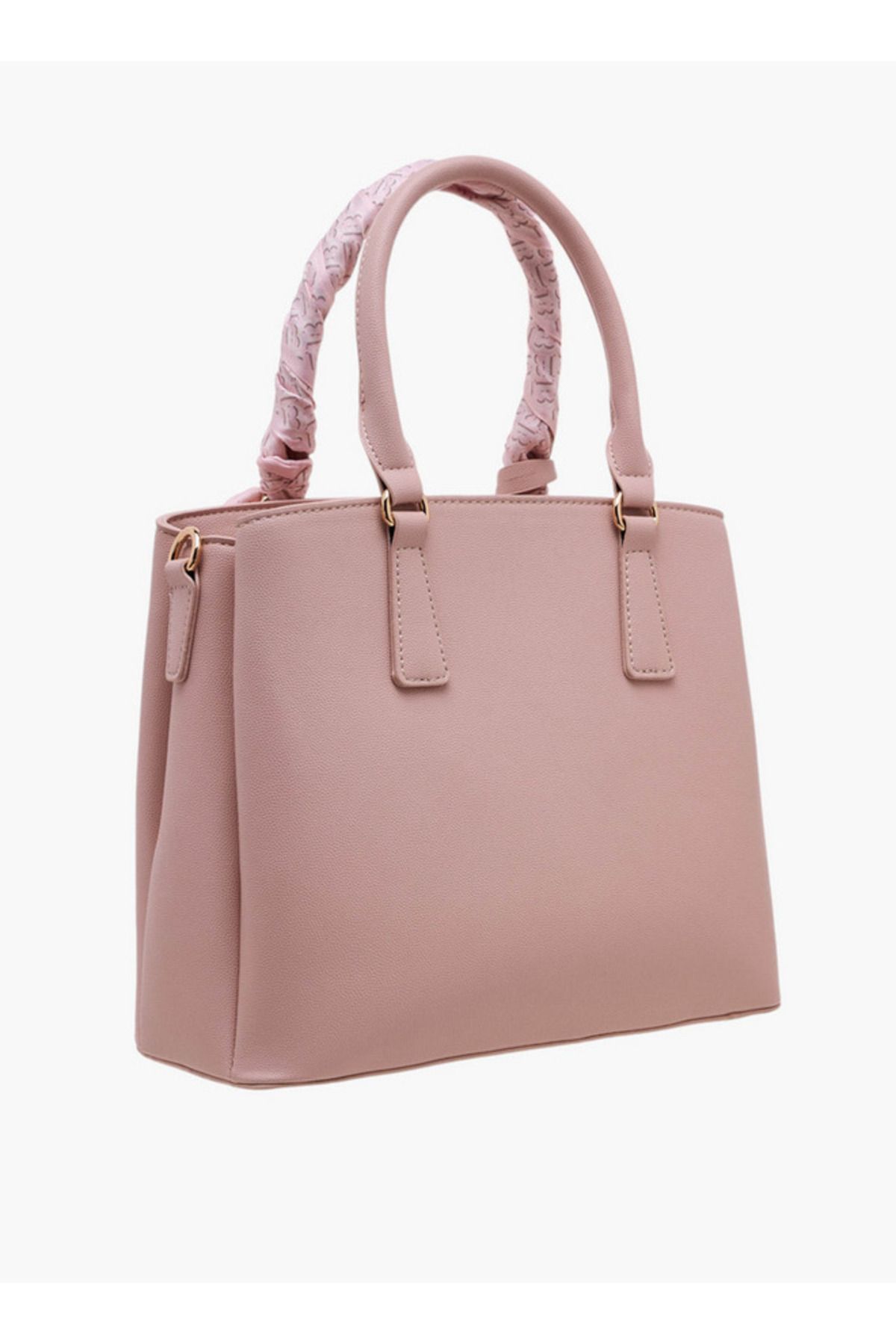 Flora Bella by Shoexpress-Scarf Accent Tote Bag with Double Handle and Zip Closure 4