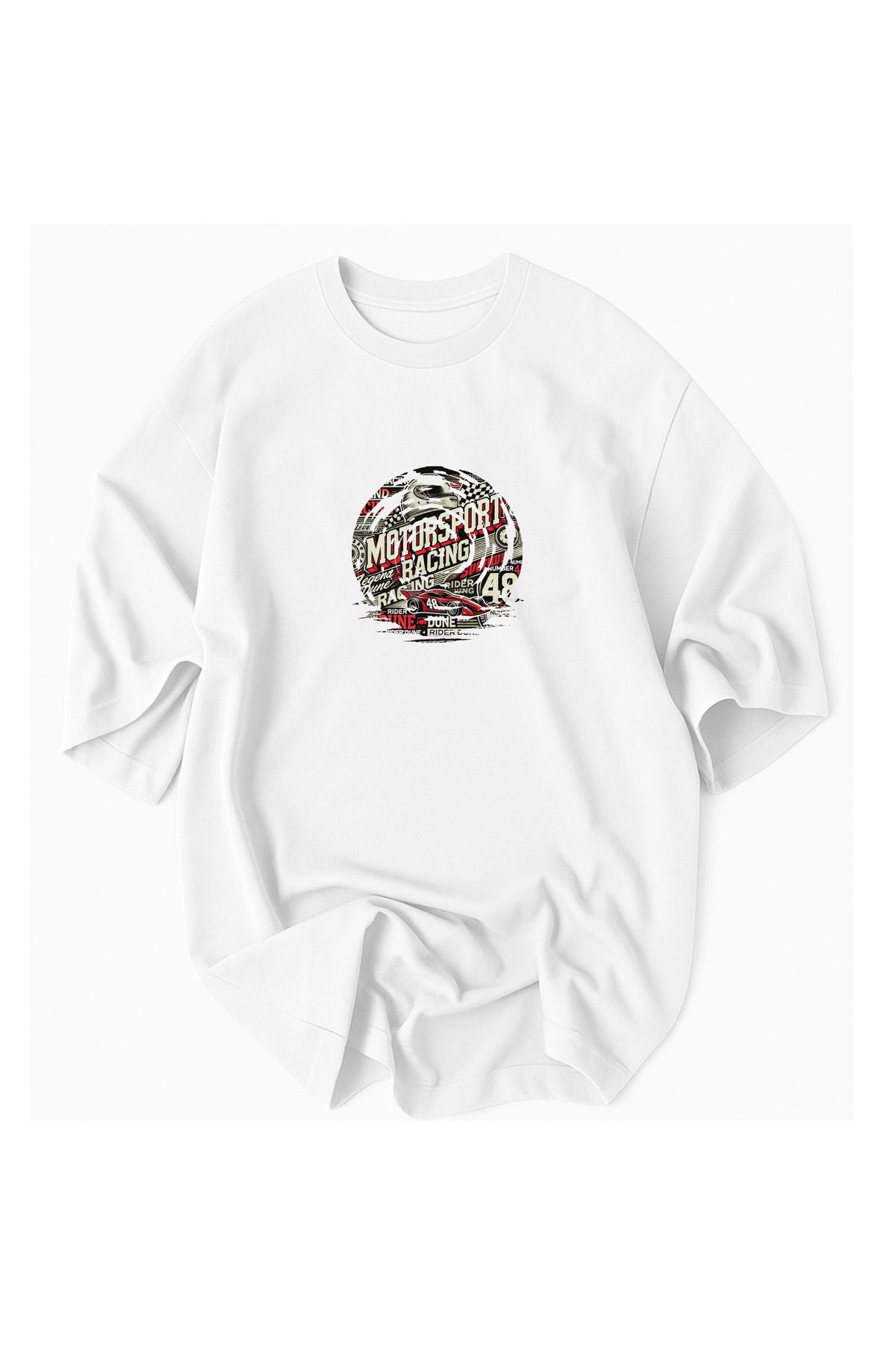 JDM MOTORSPORT Racıng Yeni Trend Motorsiklet Tema Baskılı %100 PREMİUM Pamuklu Oversize Tshirt tişört