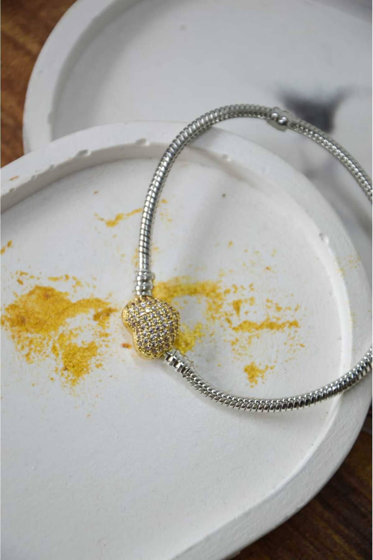 Nova and co Çelik Kalp Charm Bileklik
